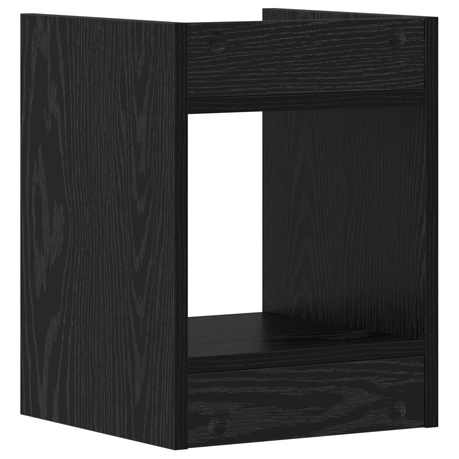 Növényállvány 2 pcs fekete tölgy 30 x 30 x 40 cm mérnöki fa