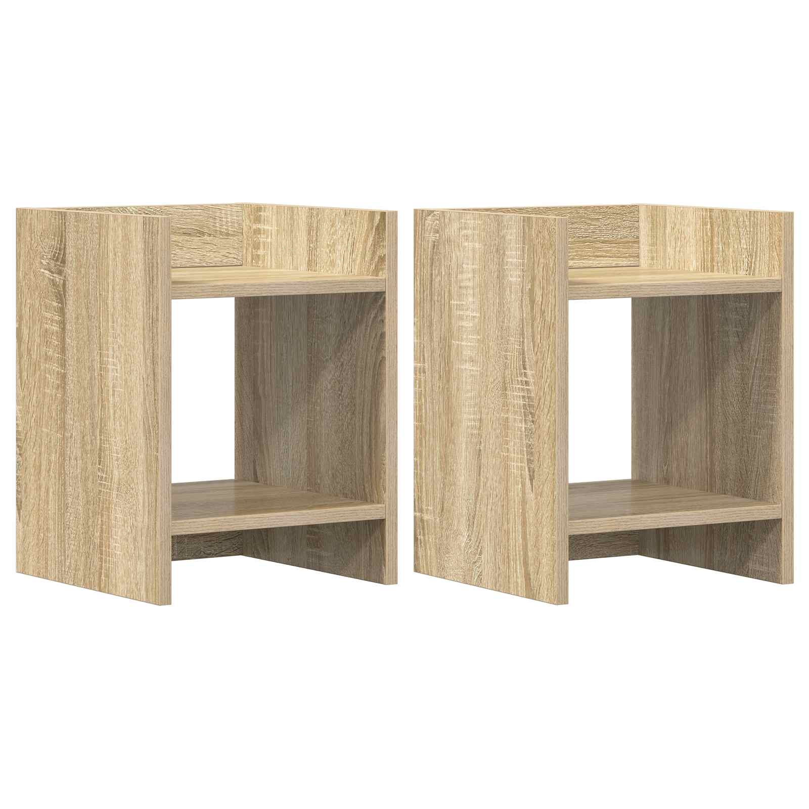 Növényállvány 2 pcs sonoma tölgy 30 x 30 x 40 cm mérnöki fa