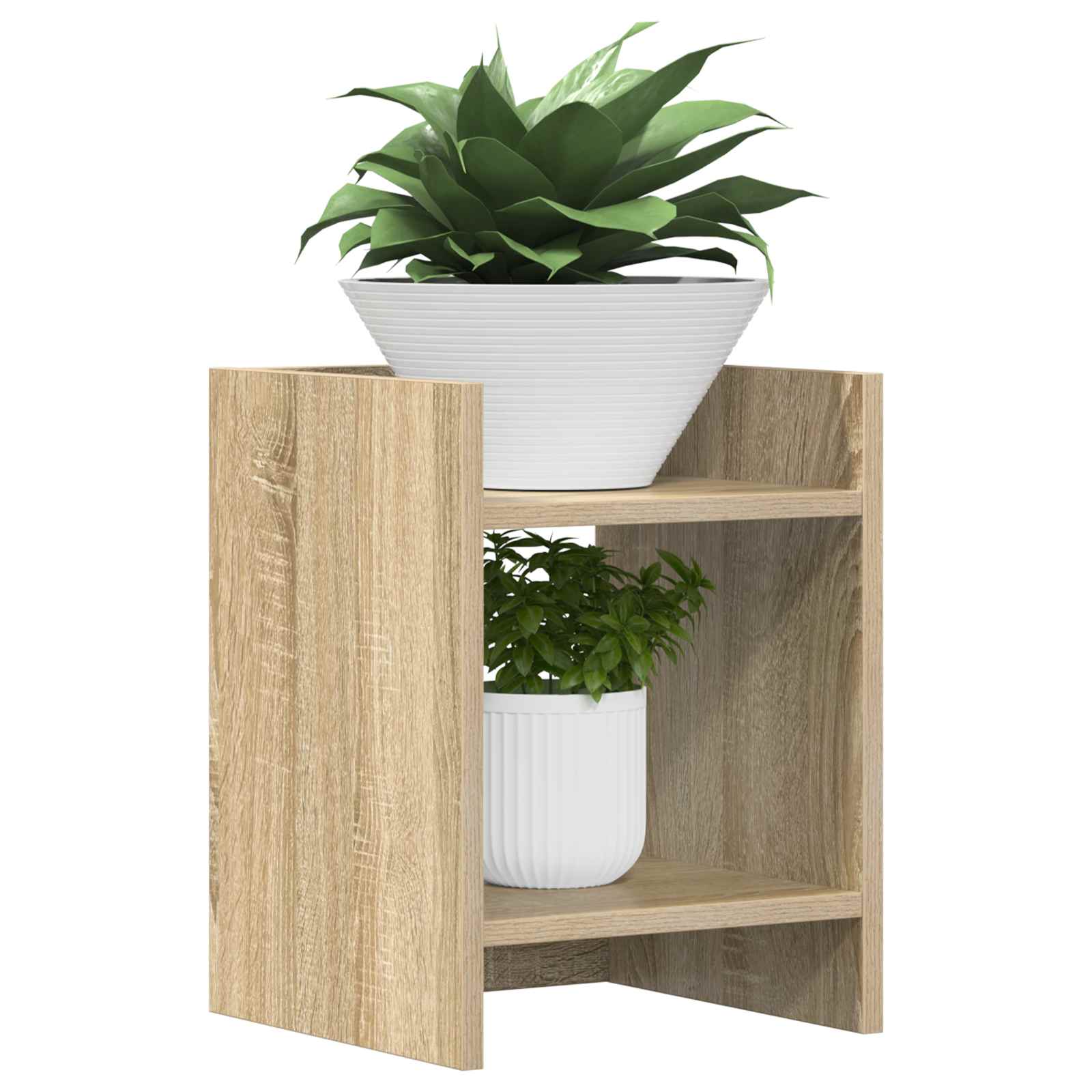 Növényállvány 2 pcs sonoma tölgy 30 x 30 x 40 cm mérnöki fa