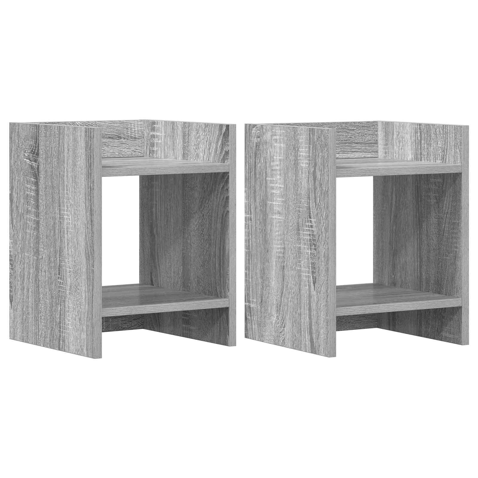 Növényállvány 2 pcs szürke sonoma 30 x 30 x 40 cm mérnöki fa