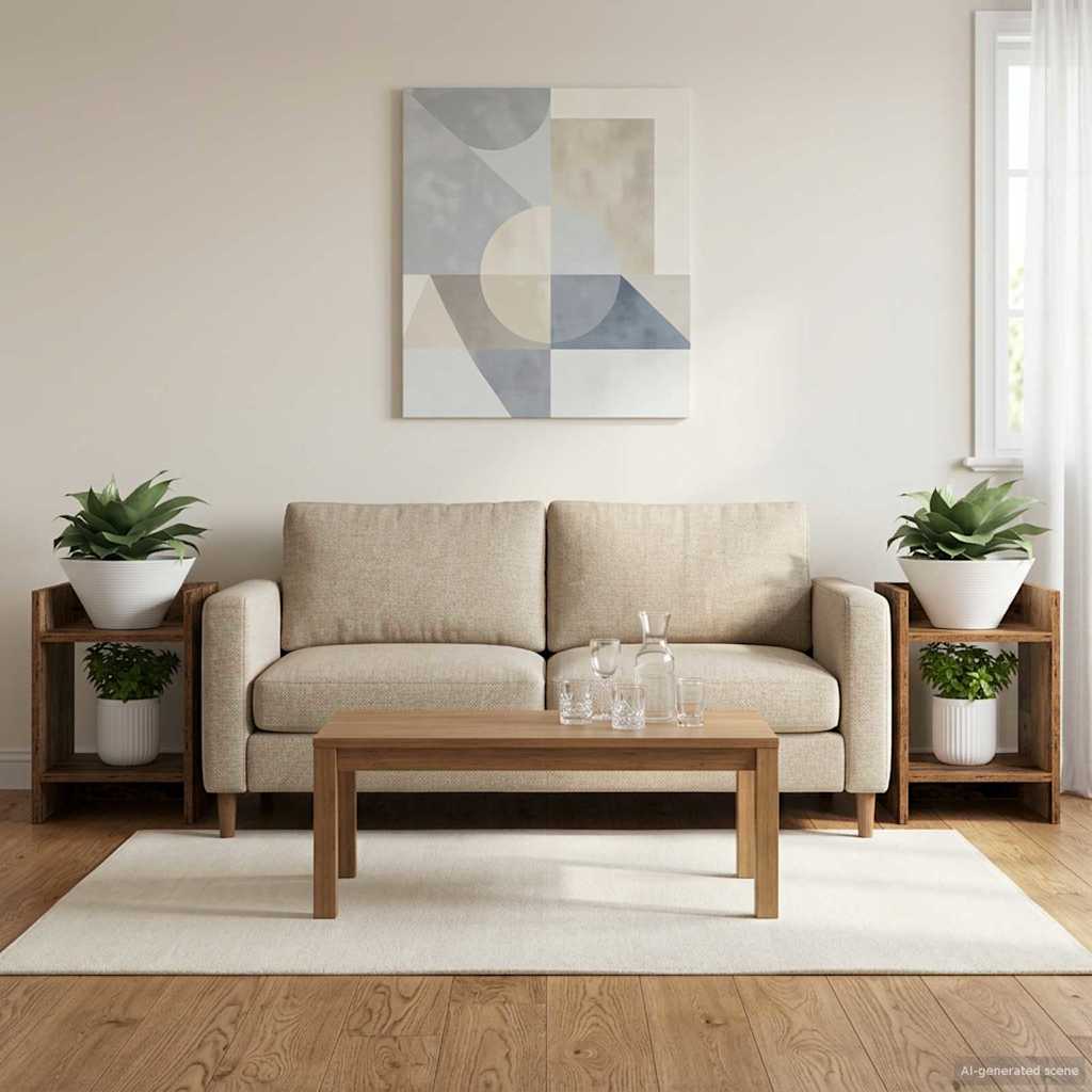 Növényállvány 2 pcs öreg fa 30 x 30 x 40 cm mérnöki fa
