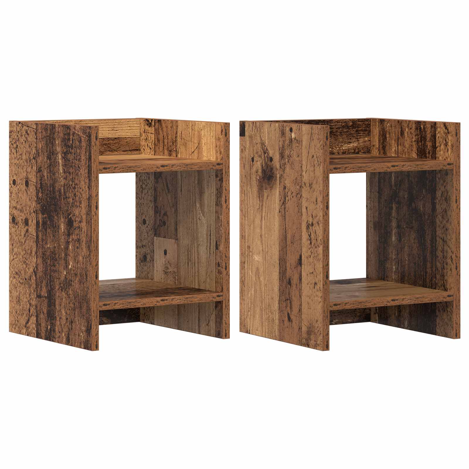 Növényállvány 2 pcs öreg fa 30 x 30 x 40 cm mérnöki fa