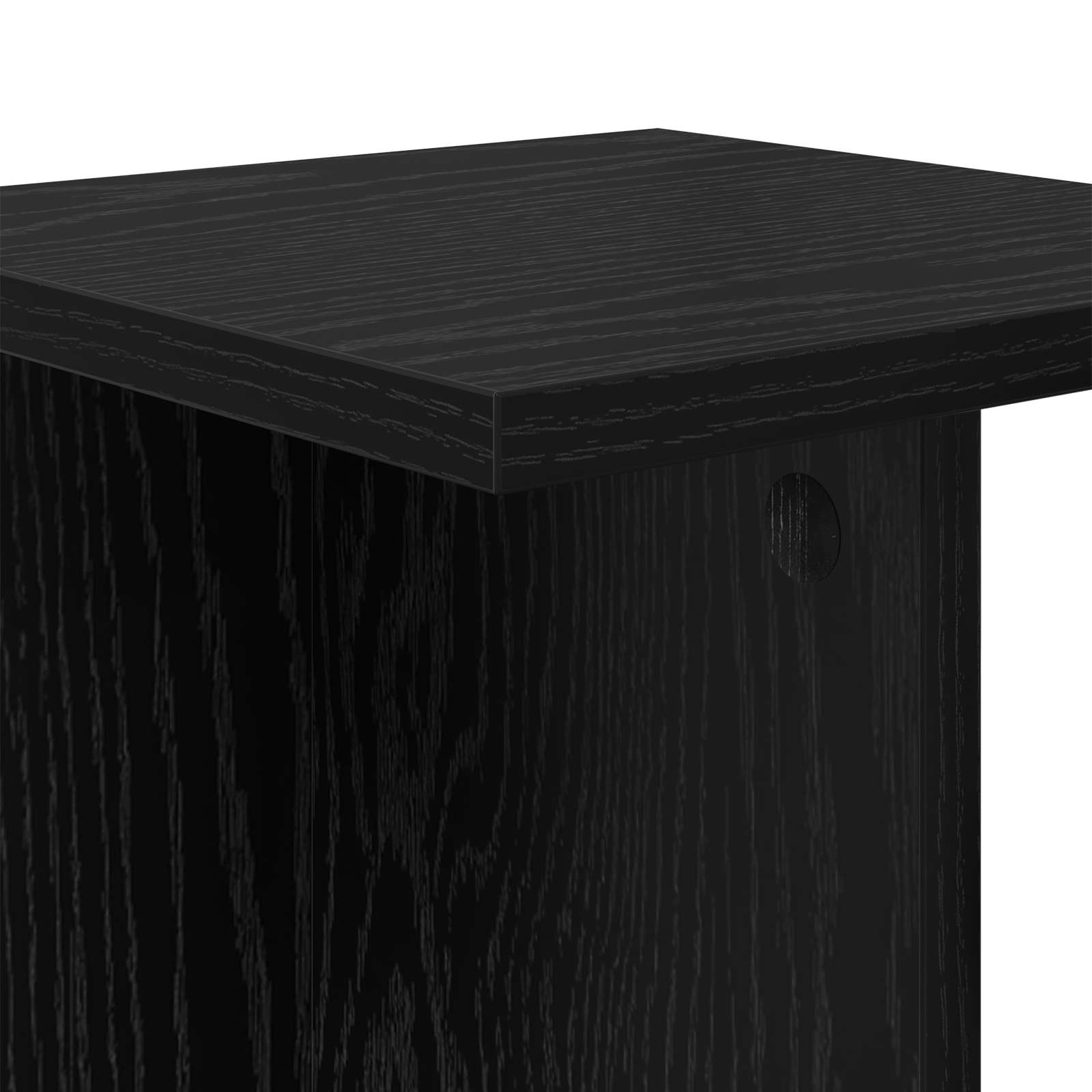 Növényállvány fekete tölgy 25 x 25,5 x 100,5 cm mérnöki fa