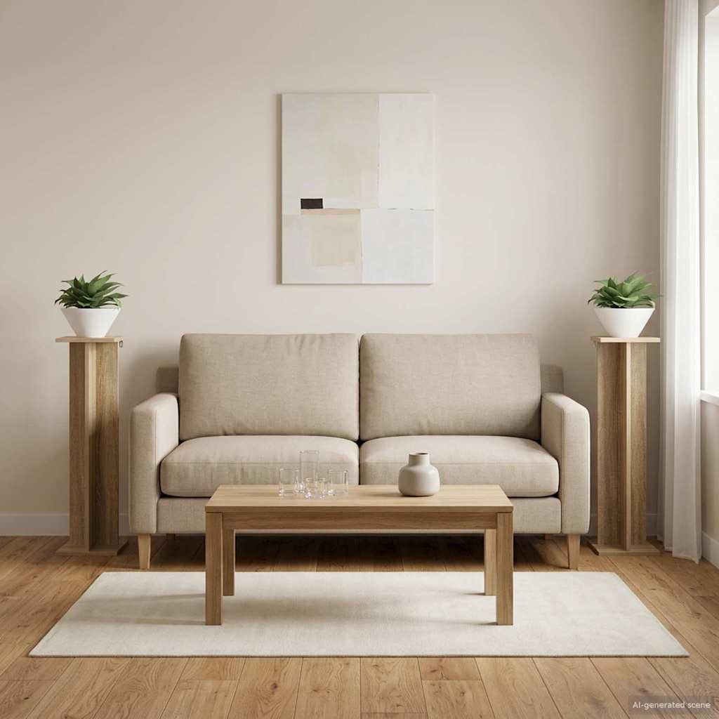 Növényállvány 2 pcs sonoma tölgy 25 x 25,5 x 100,5 cm