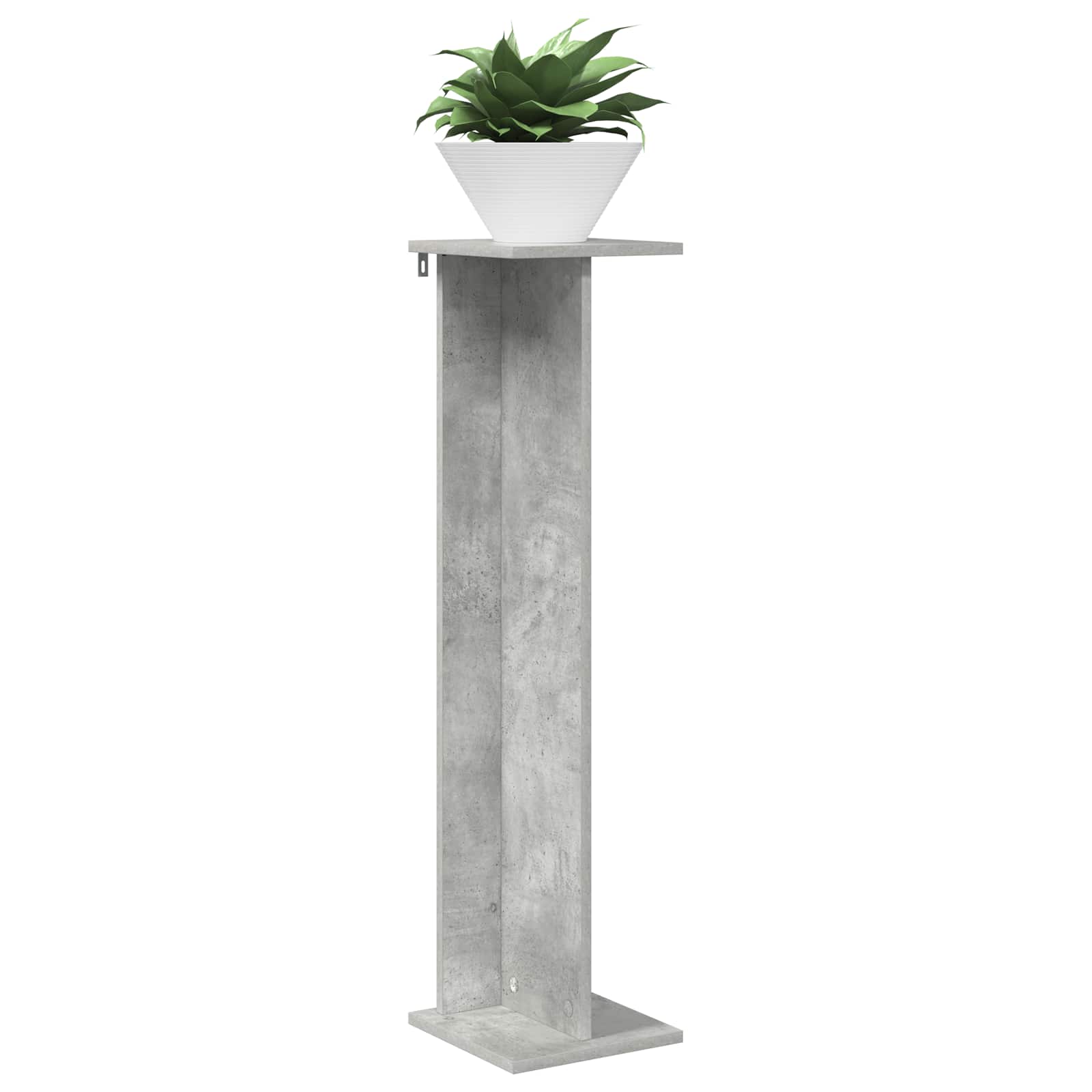 Növényállvány beton szürke 25 x 25,5 x 100,5 cm mérnöki fa