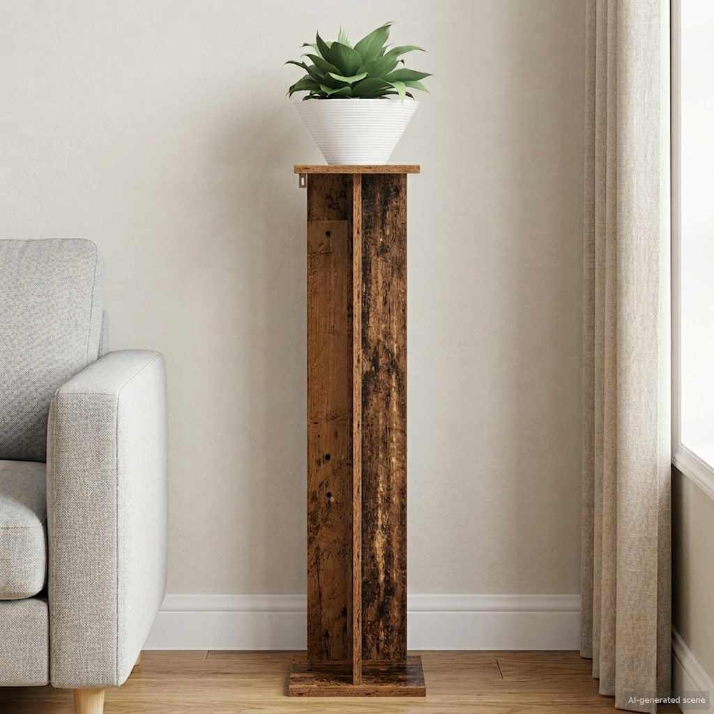 Növényállvány öreg fa 25 x 25,5 x 100,5 cm mérnöki fa