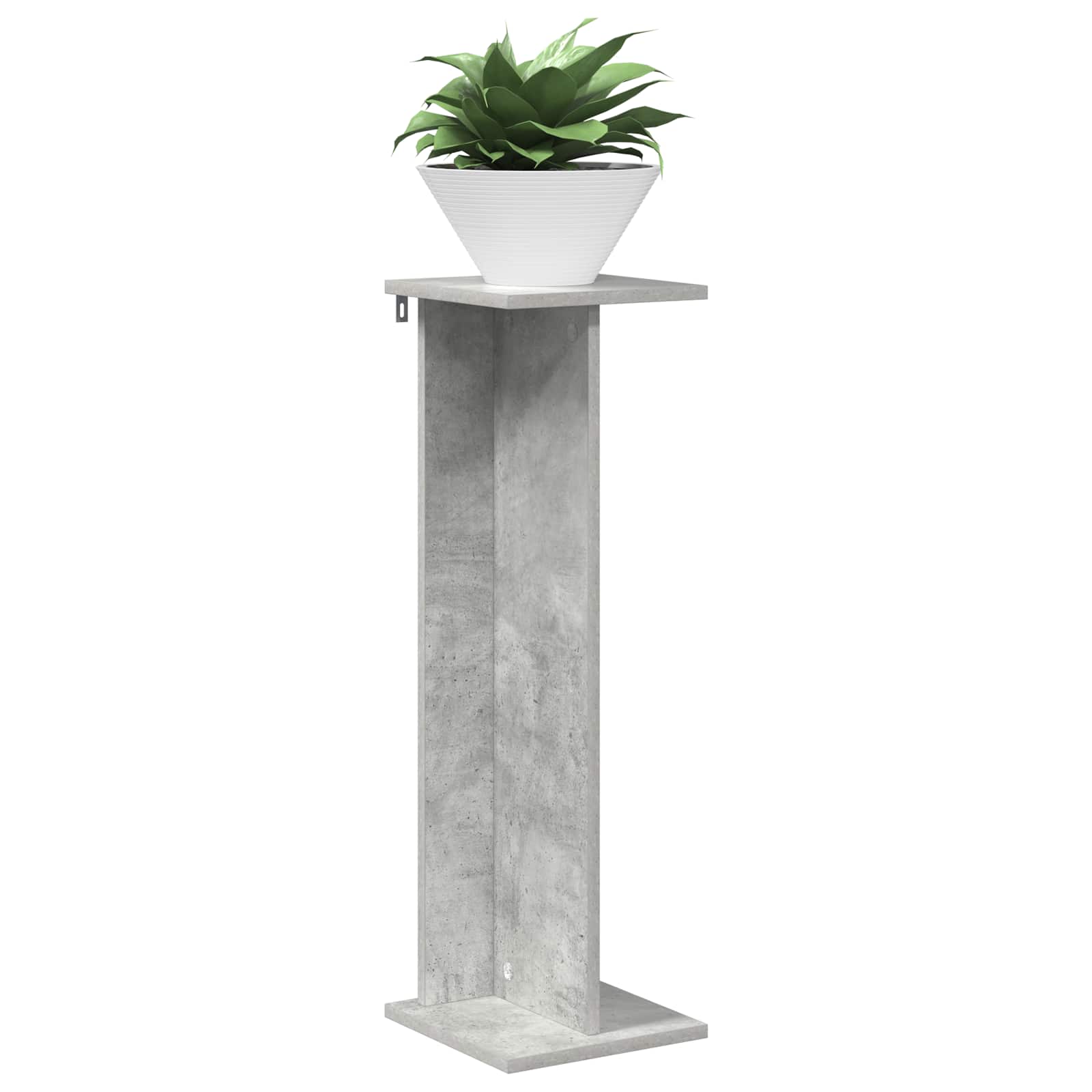 Növényállvány beton szürke 25 x 25,5 x 80,5 cm mérnöki fa