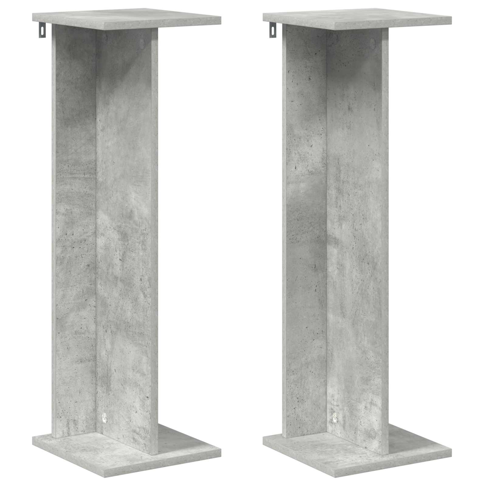 Növényállvány 2 pcs beton szürke 25 x 25,5 x 80,5 cm mérnöki fa