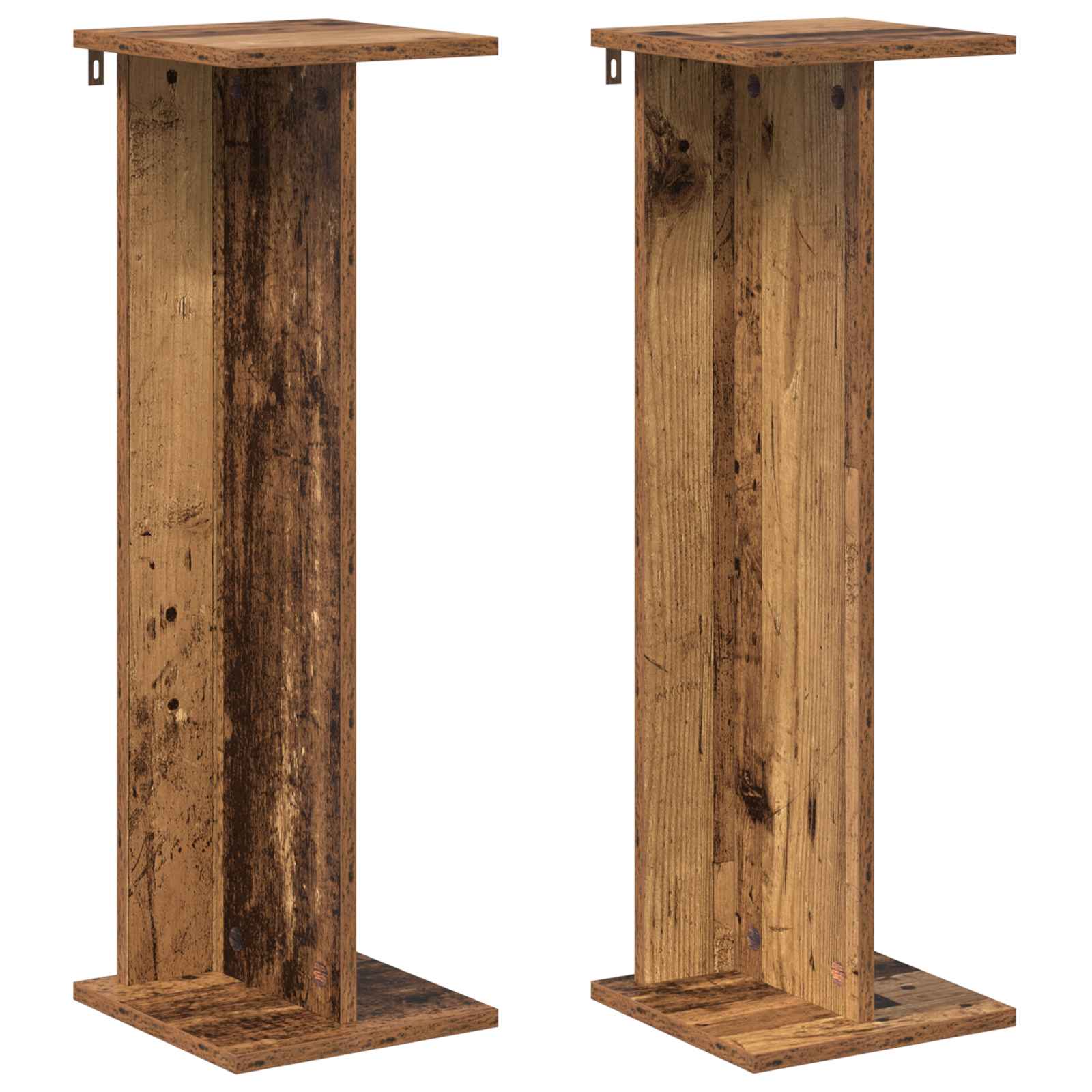Növényállvány 2 pcs öreg fa 25 x 25,5 x 80,5 cm mérnöki fa