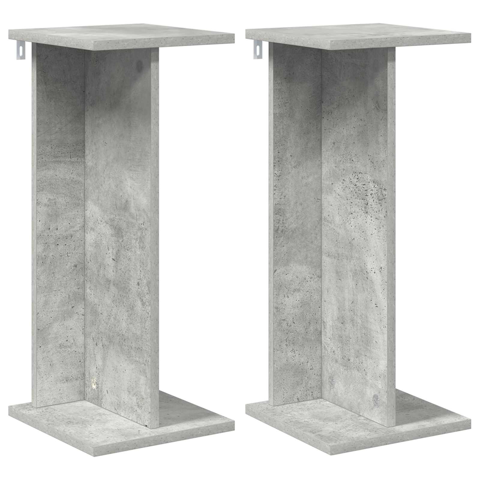 Növényállvány 2 pcs beton szürke 25 x 25,5 x 60,5 cm mérnöki fa