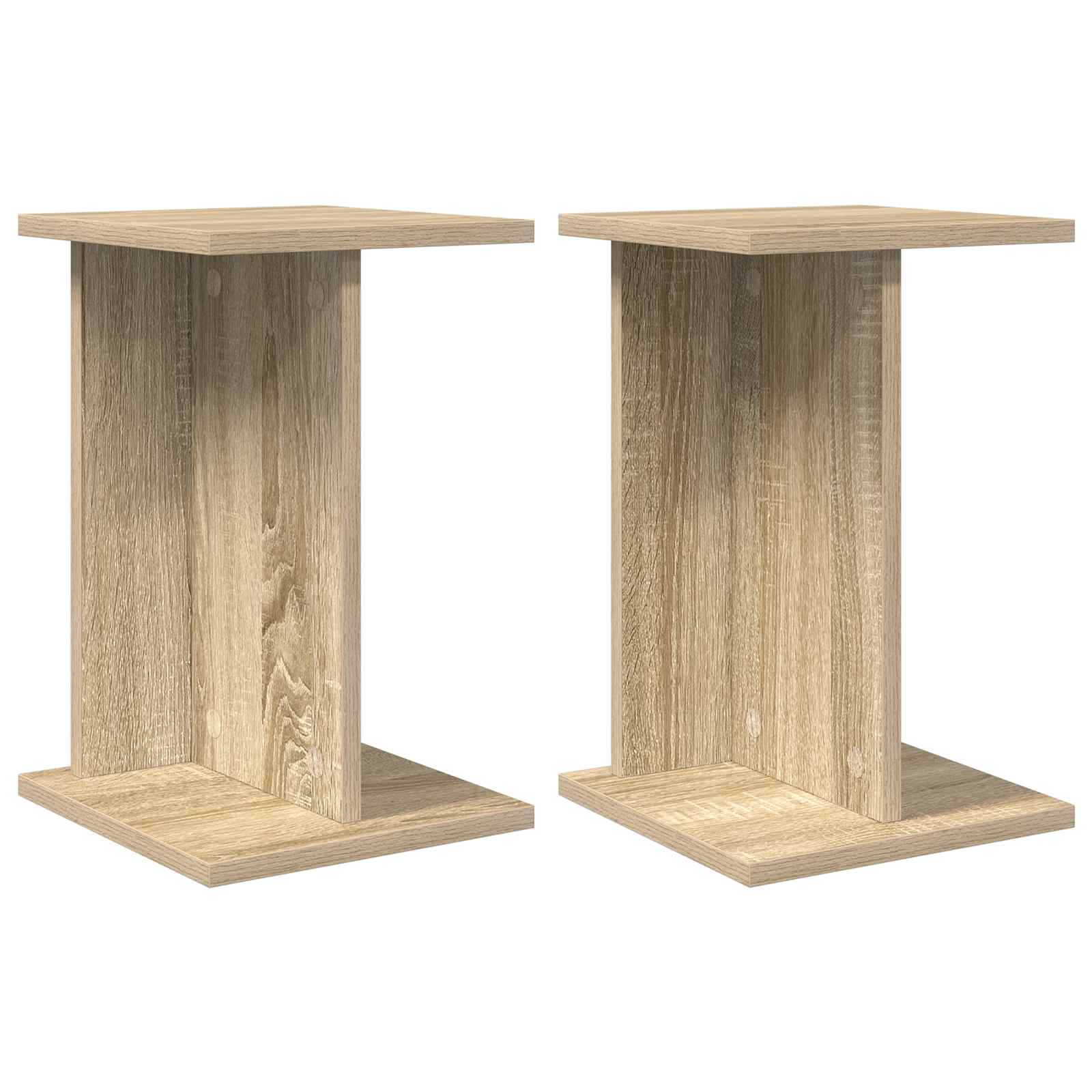 Növényállvány 2 pcs sonoma tölgy 25 x 25,5 x 40,5 cm mérnöki fa