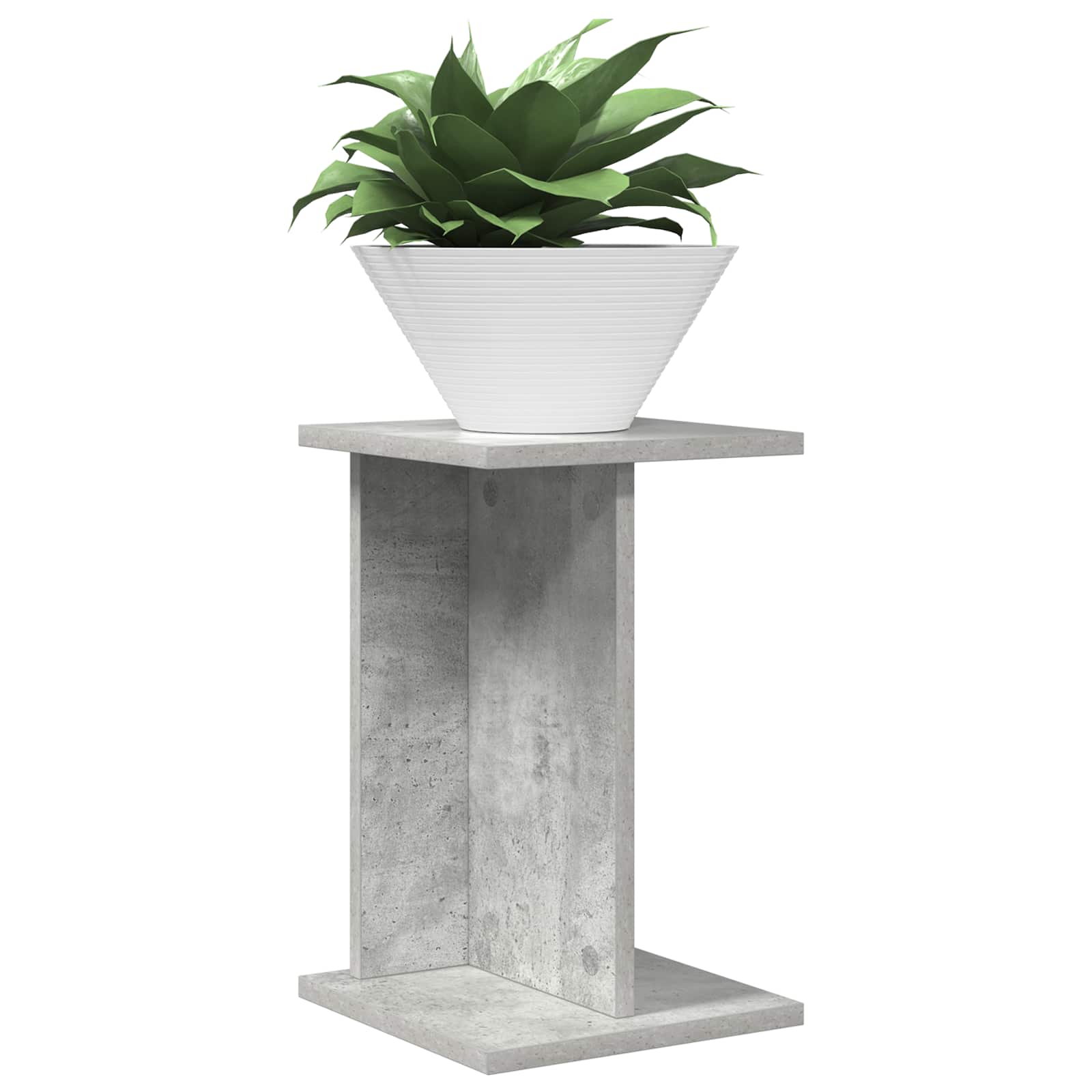 Növényállvány beton szürke 25 x 25,5 x 40,5 cm mérnöki fa