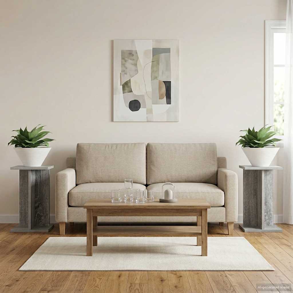 Növényállvány 2 pcs szürke sonoma 25 x 25,5 x 40,5 cm