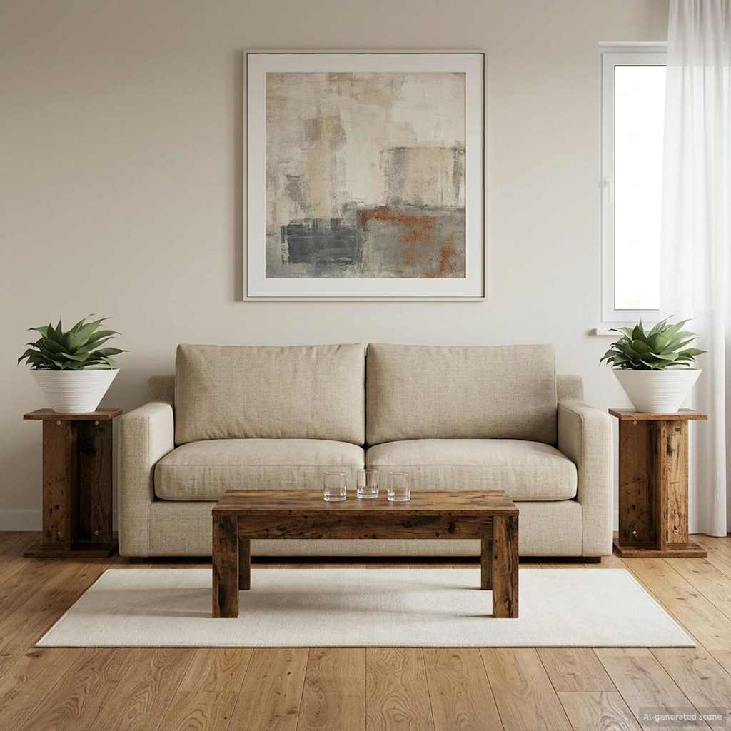 Növényállvány 2 pcs öreg fa 25 x 25,5 x 40,5 cm mérnöki fa