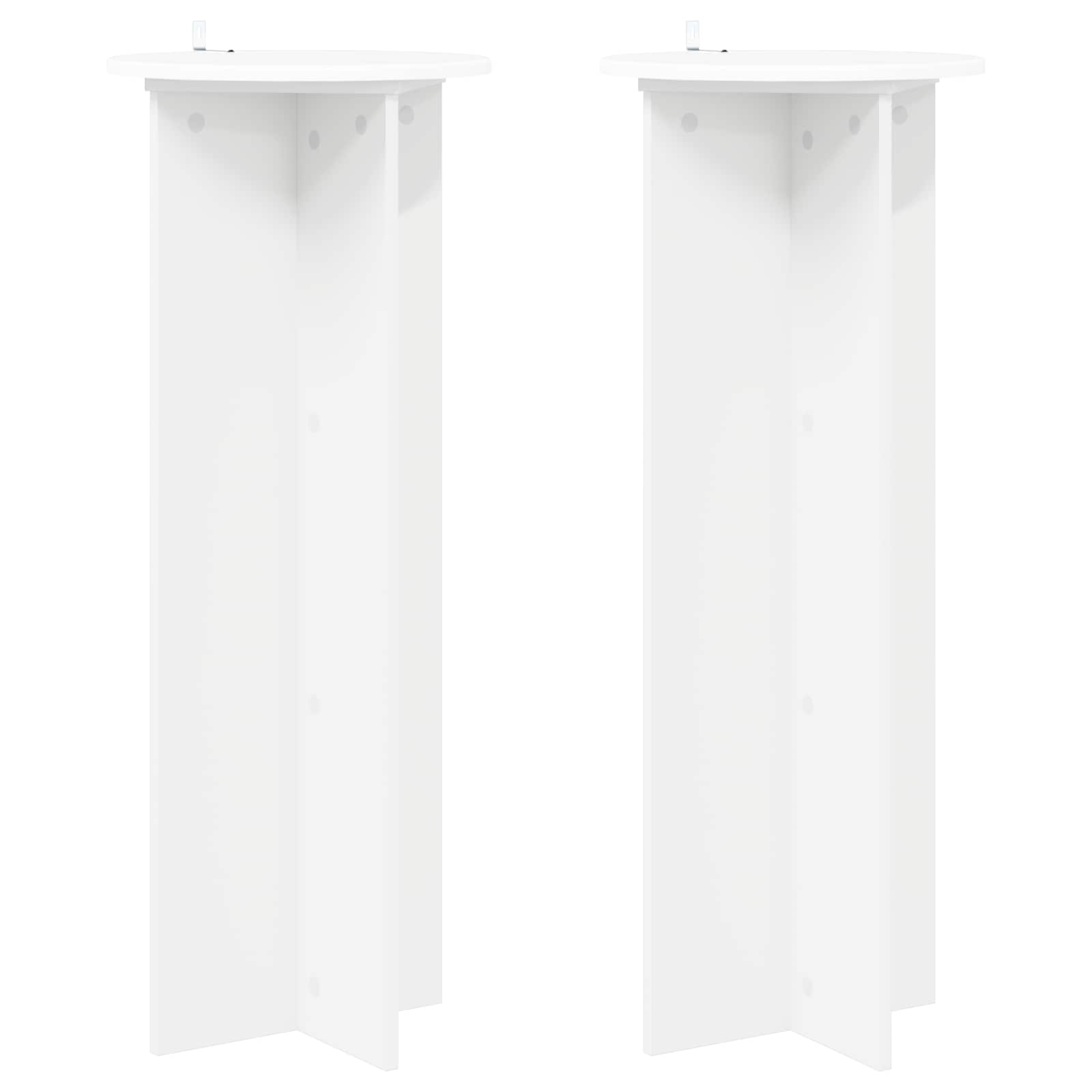 Növényállvány 2 pcs fehér ø40 x 100 cm szerelt fa