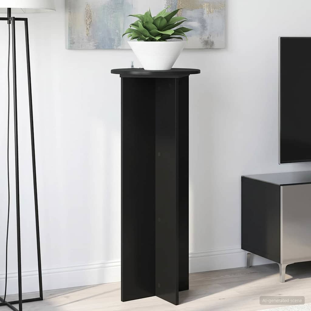Növényállvány 2 pcs fekete ø40 x 100 cm szerelt fa
