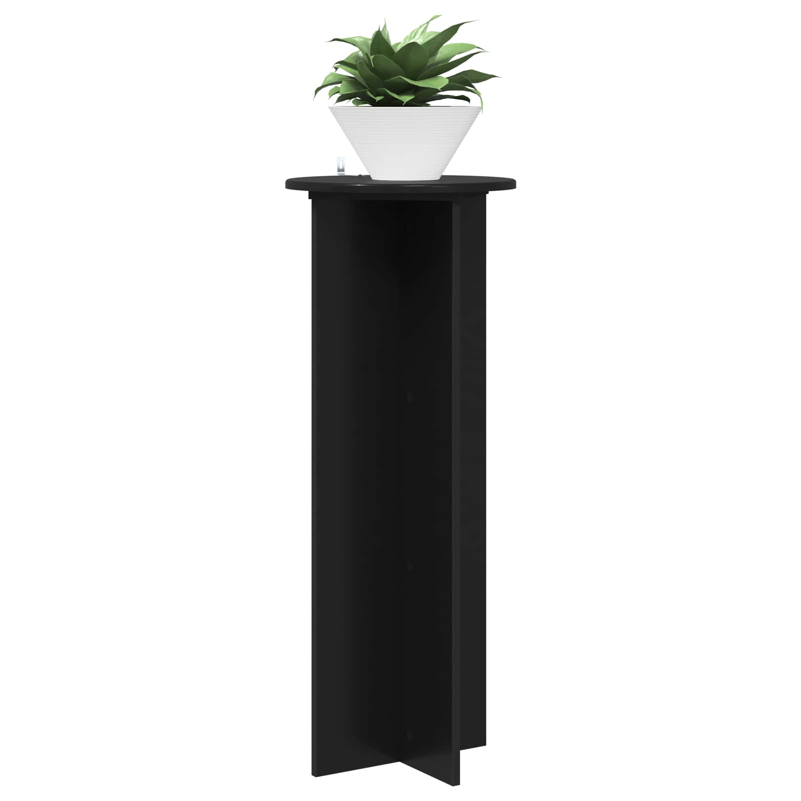 Növényállvány 2 pcs fekete ø40 x 100 cm szerelt fa