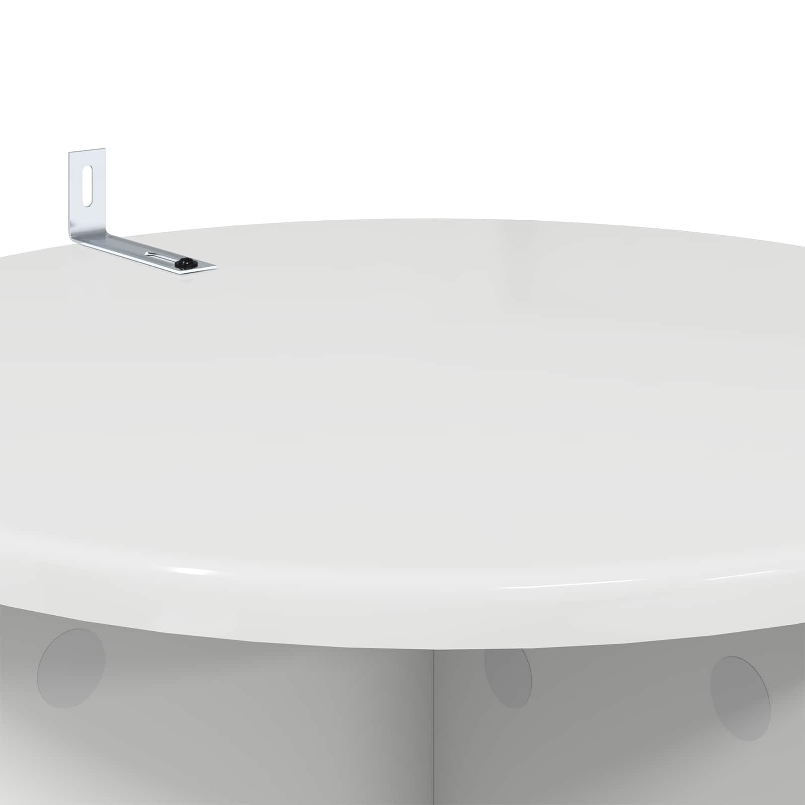 Növényállvány 2 pcs magasfényű fehér ø40 x 100 cm szerelt fa