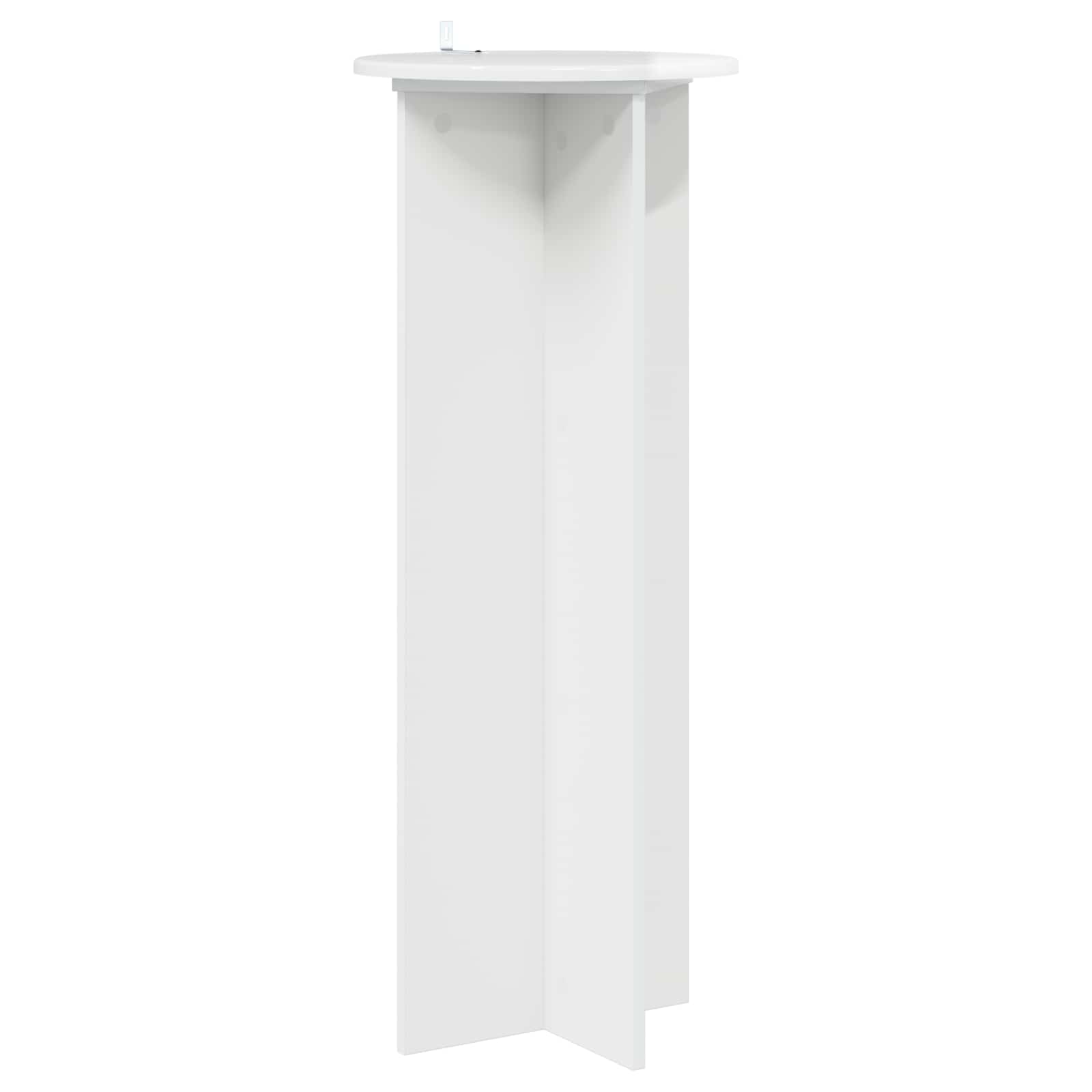 Növényállvány 2 pcs magasfényű fehér ø40 x 100 cm szerelt fa
