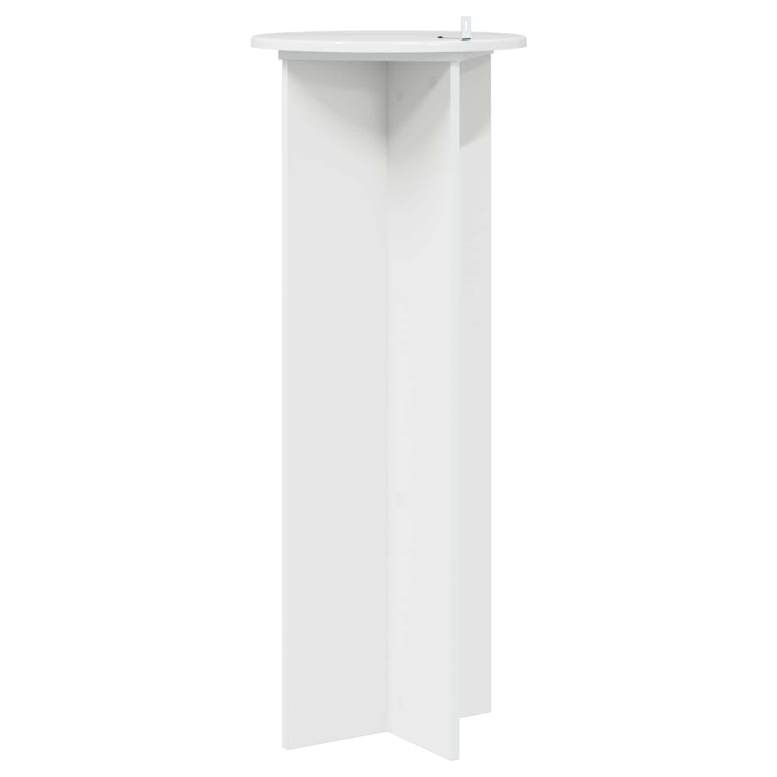 Növényállvány 2 pcs magasfényű fehér ø40 x 100 cm szerelt fa