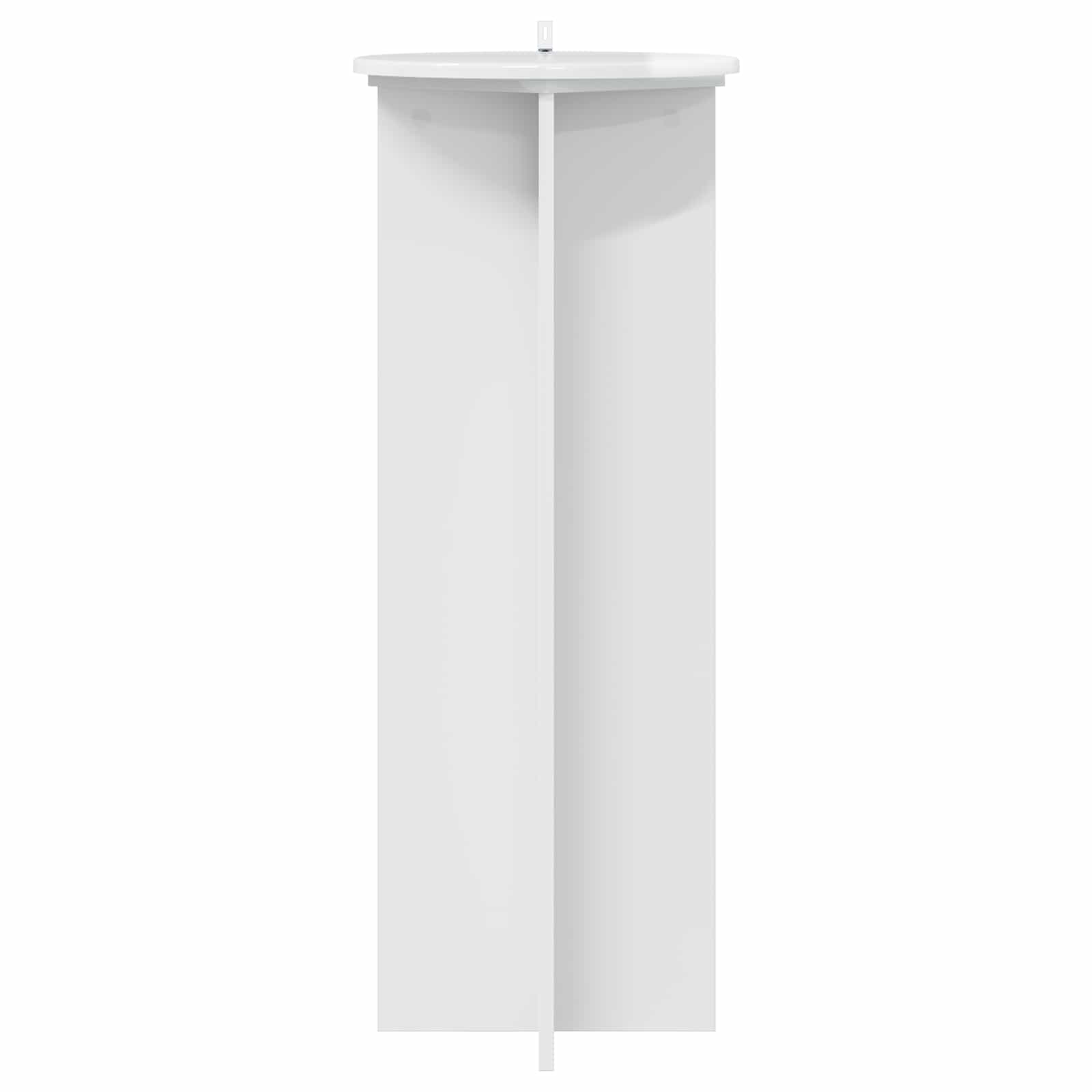 Növényállvány 2 pcs magasfényű fehér ø40 x 100 cm szerelt fa