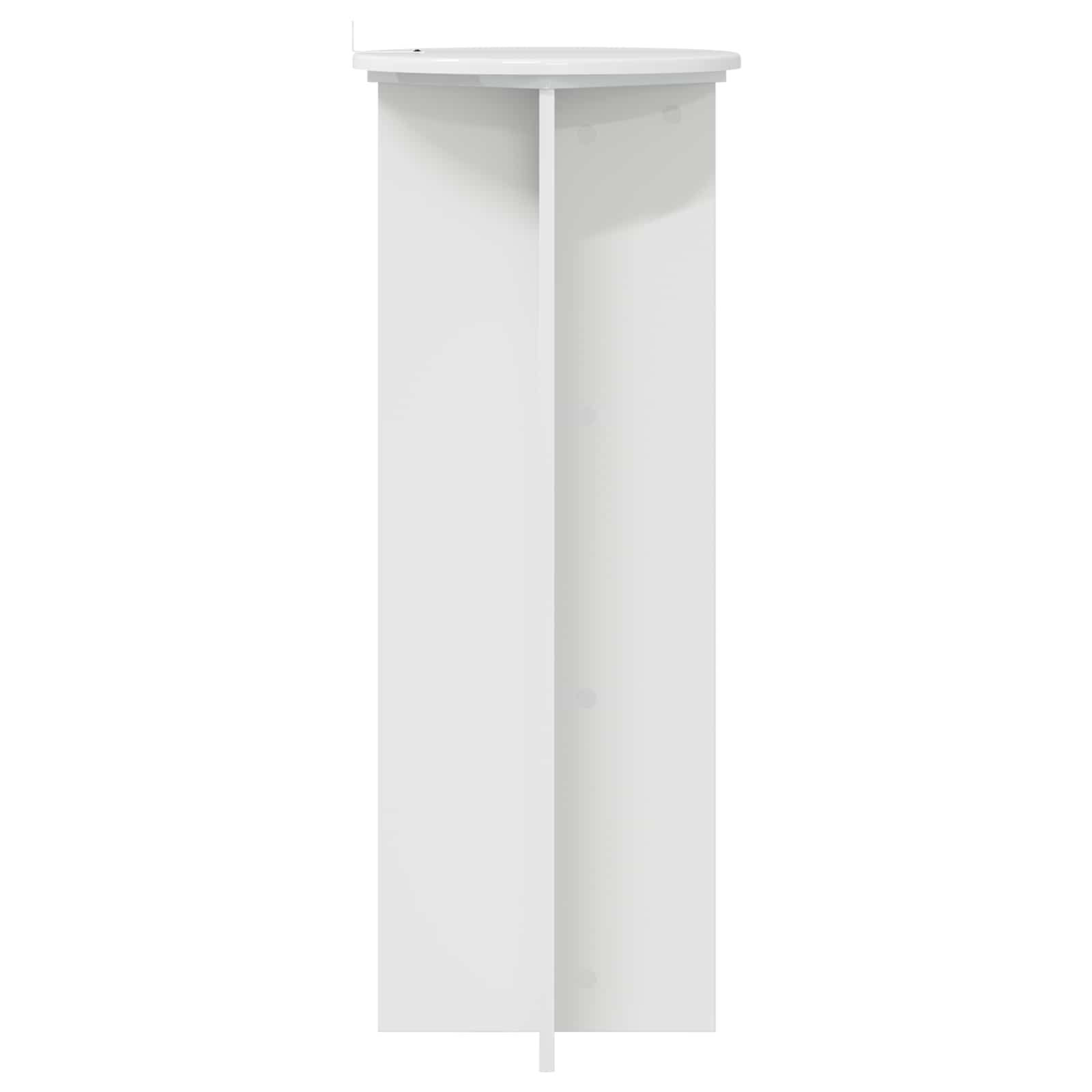Növényállvány 2 pcs magasfényű fehér ø40 x 100 cm szerelt fa