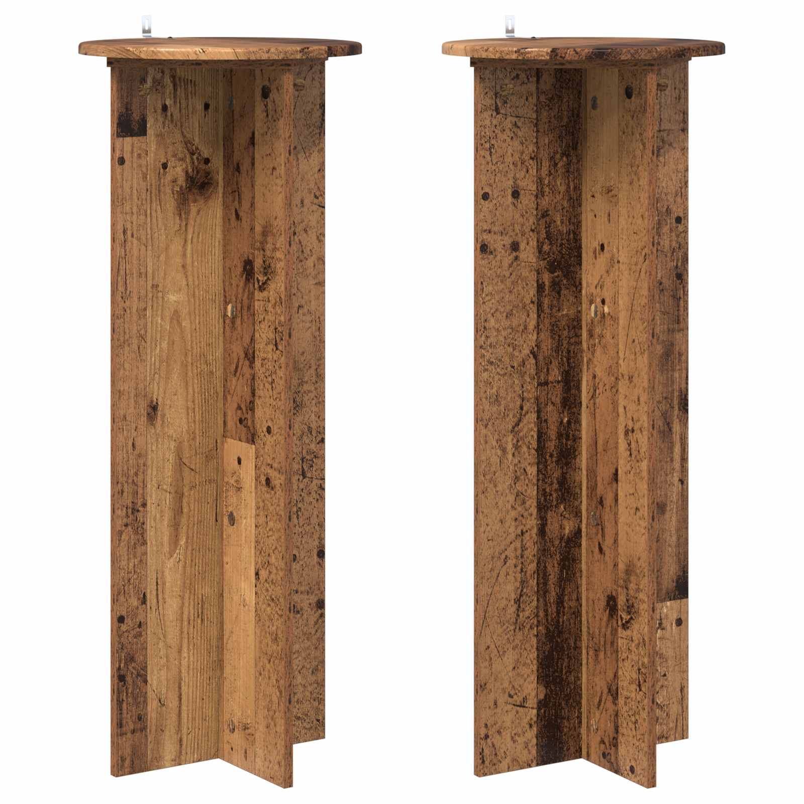 Növényállvány 2 pcs antik fa ø40 x 100 cm szerelt fa