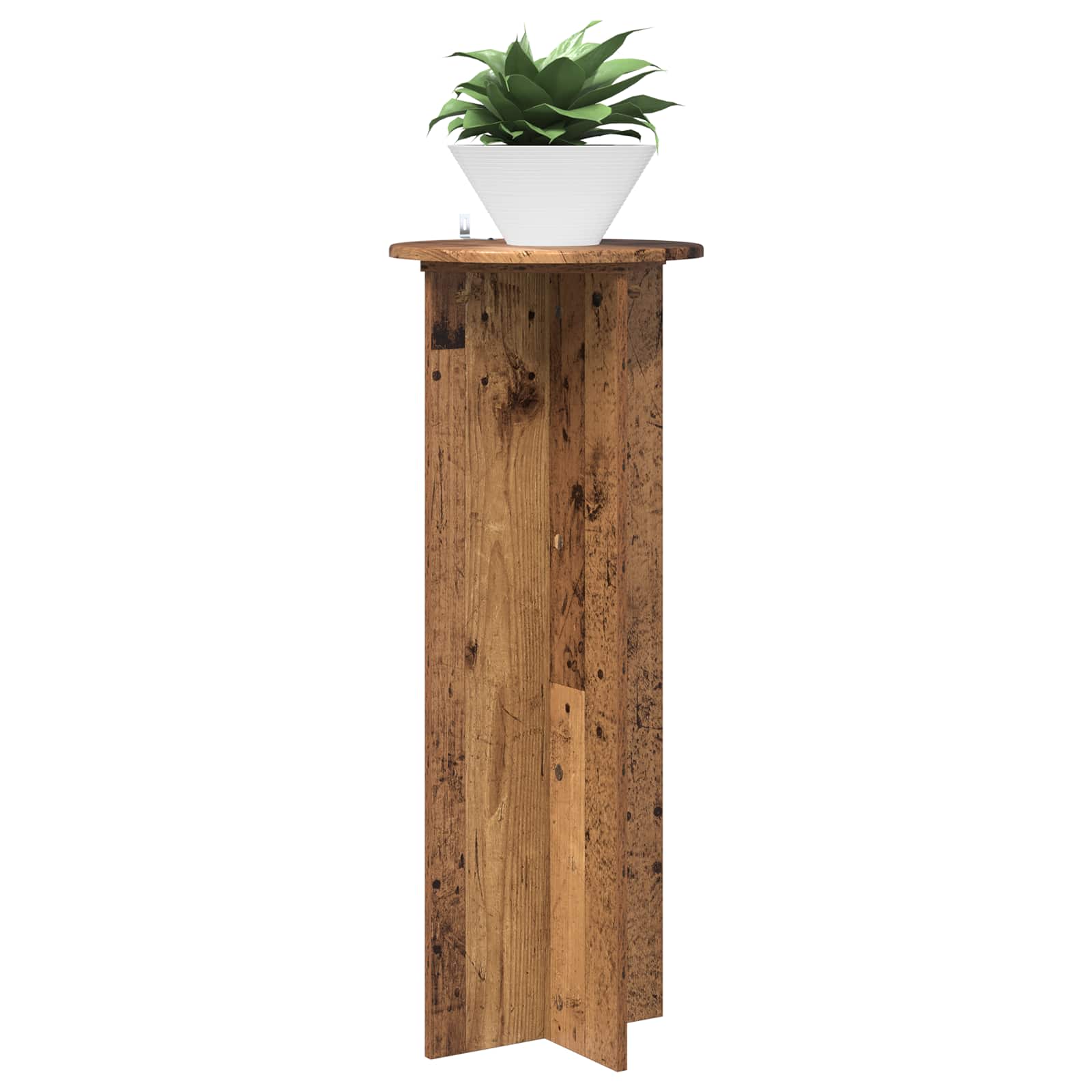 Növényállvány 2 pcs antik fa ø40 x 100 cm szerelt fa