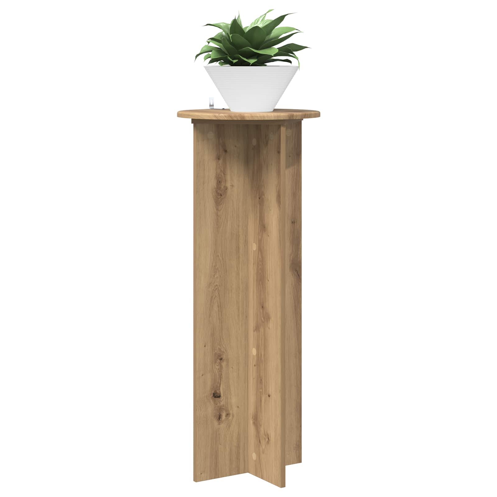 Növényállvány 2 pcs kézműves tölgy ø40 x 100 cm szerelt fa