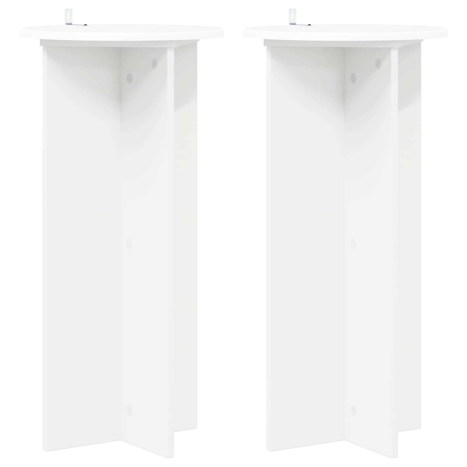 Növényállvány 2 pcs fehér ø40 x 80 cm szerelt fa
