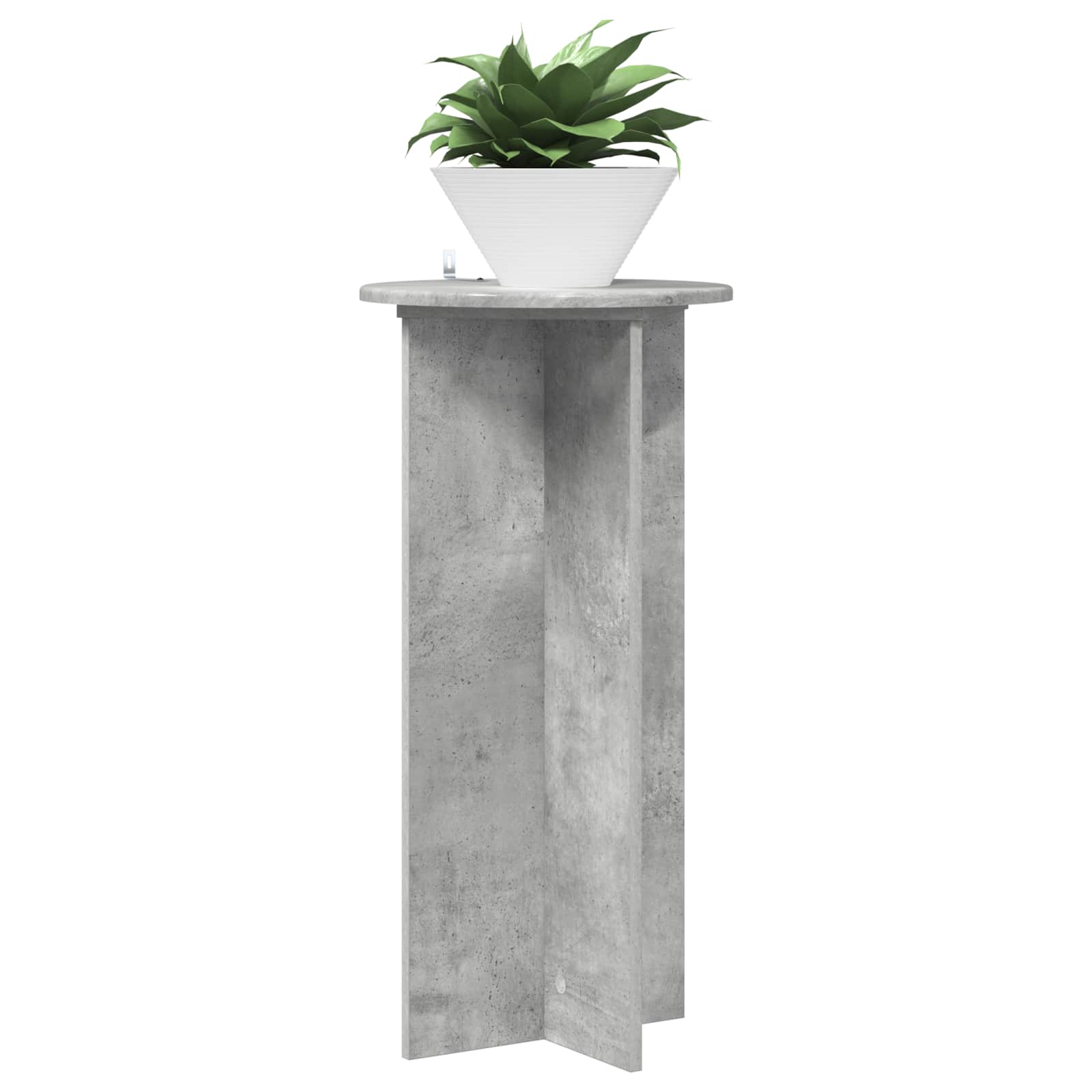 Növényállvány 2 pcs betonszürke 40 x 40 x 80 cm szerelt fa