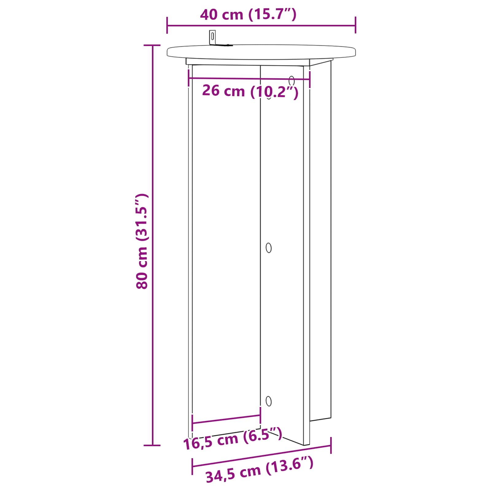 Növényállvány 2 pcs füstös tölgy 40 x 40 x 80 cm szerelt fa