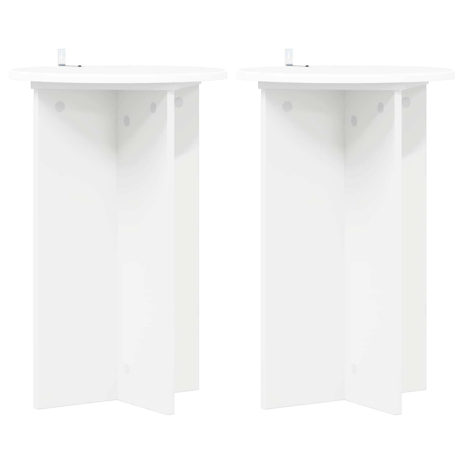 Növényállvány 2 pcs fehér ø40 x 60 cm szerelt fa