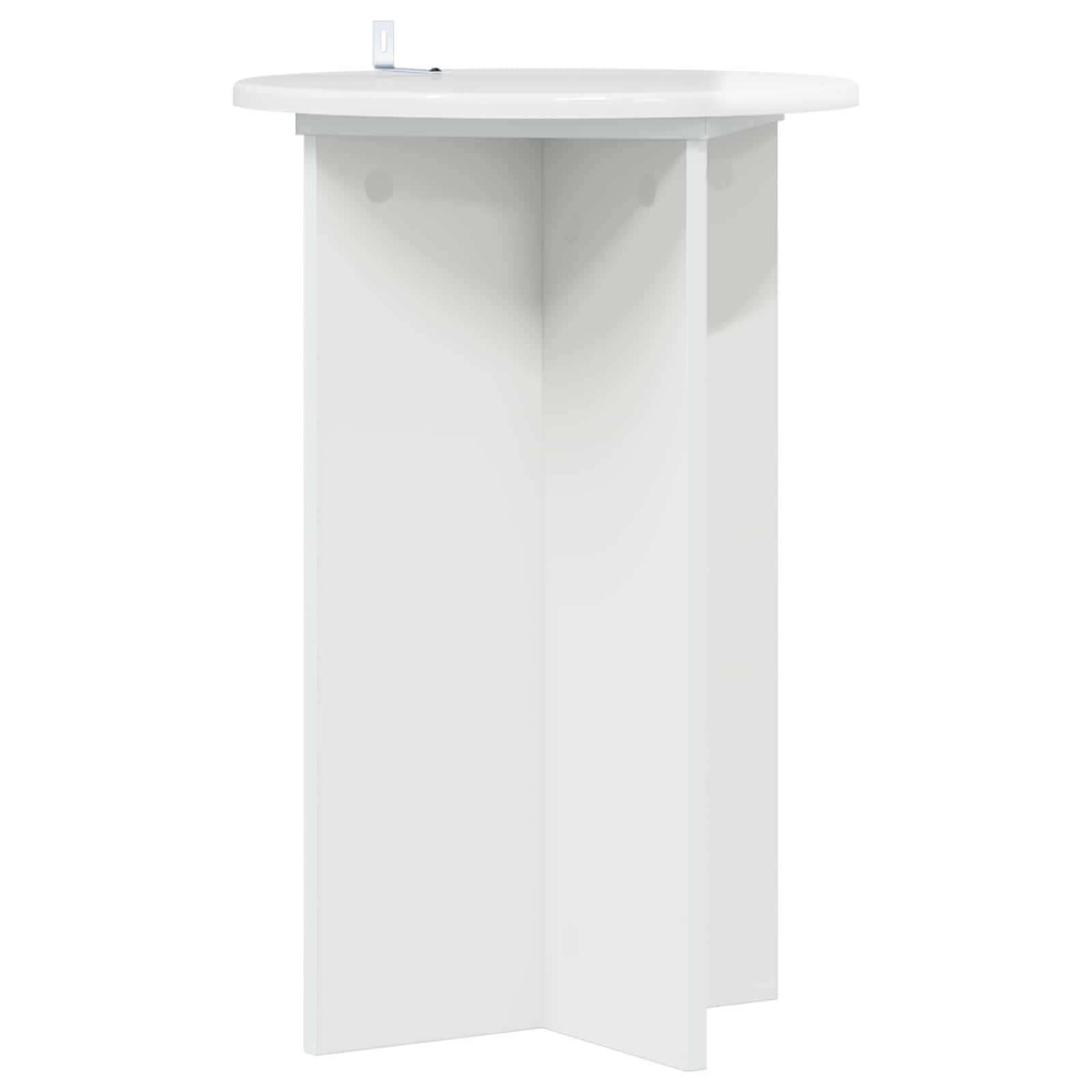 Növényállvány 2 pcs magasfényű fehér ø40 x 60 cm szerelt fa