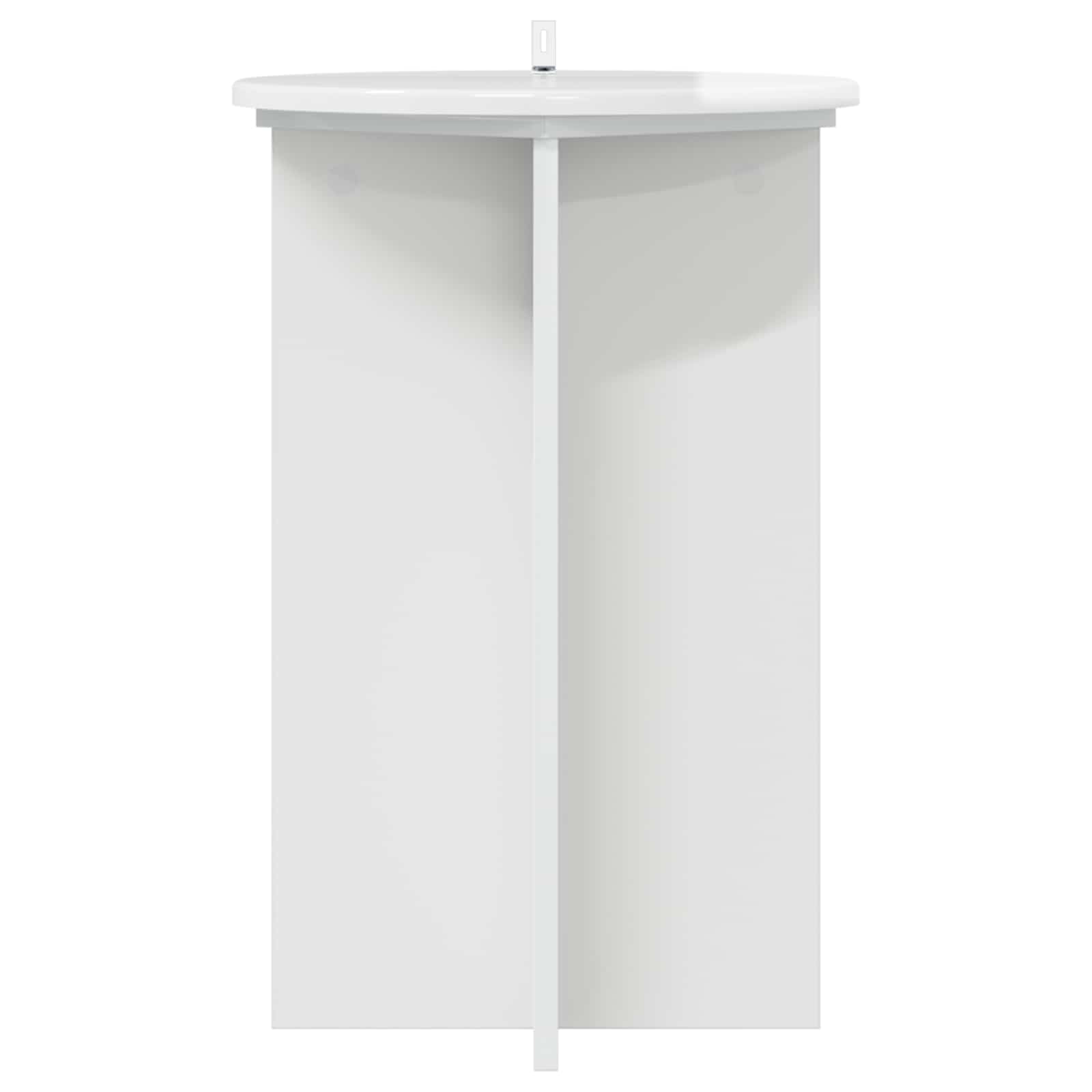 Növényállvány 2 pcs magasfényű fehér ø40 x 60 cm szerelt fa