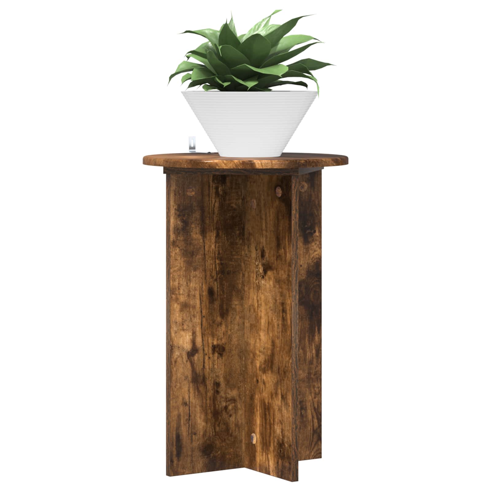 Növényállvány 2 pcs füstös tölgy ø40 x 60 cm szerelt fa