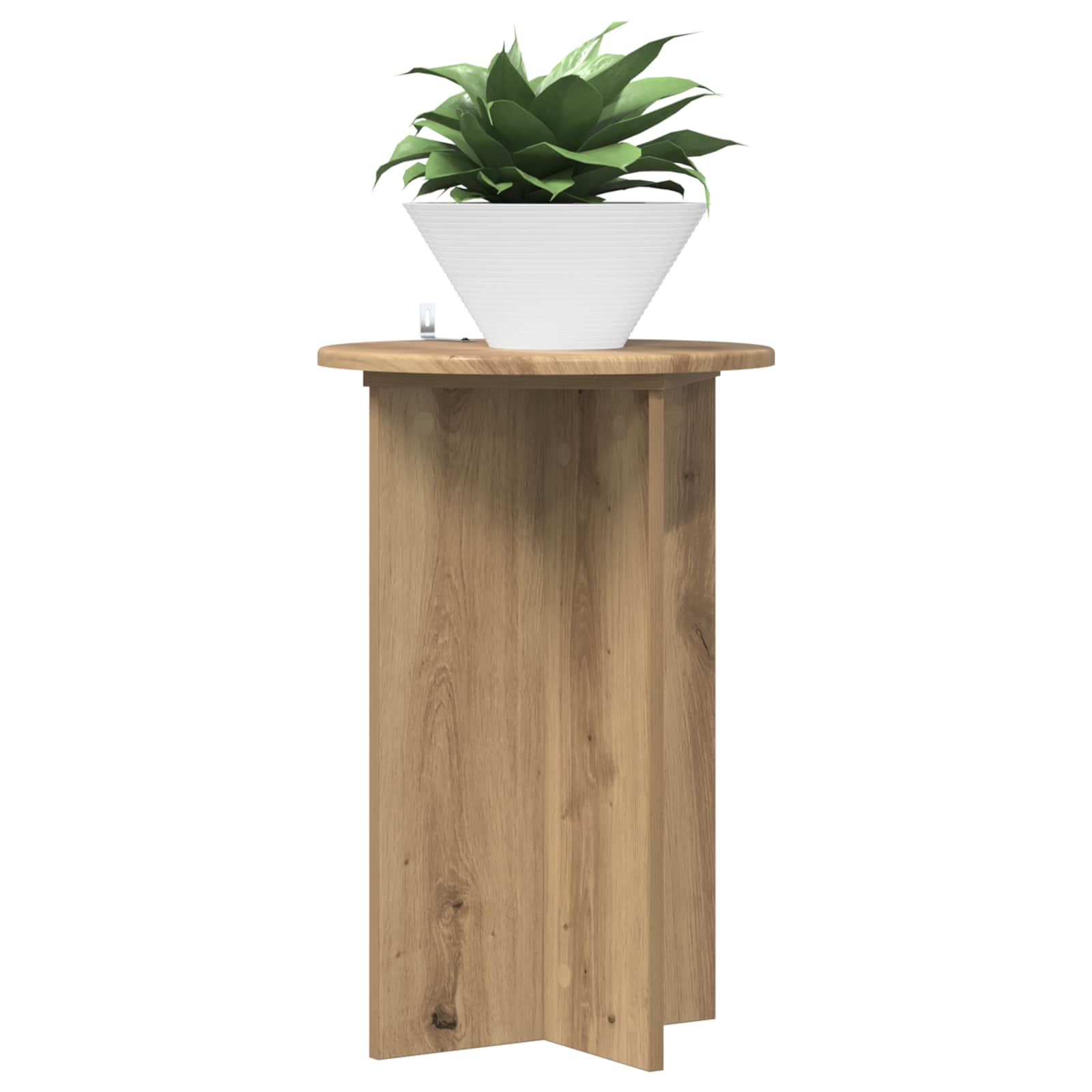 Növényállvány 2 pcs kézműves tölgy ø40 x 60 cm szerelt fa