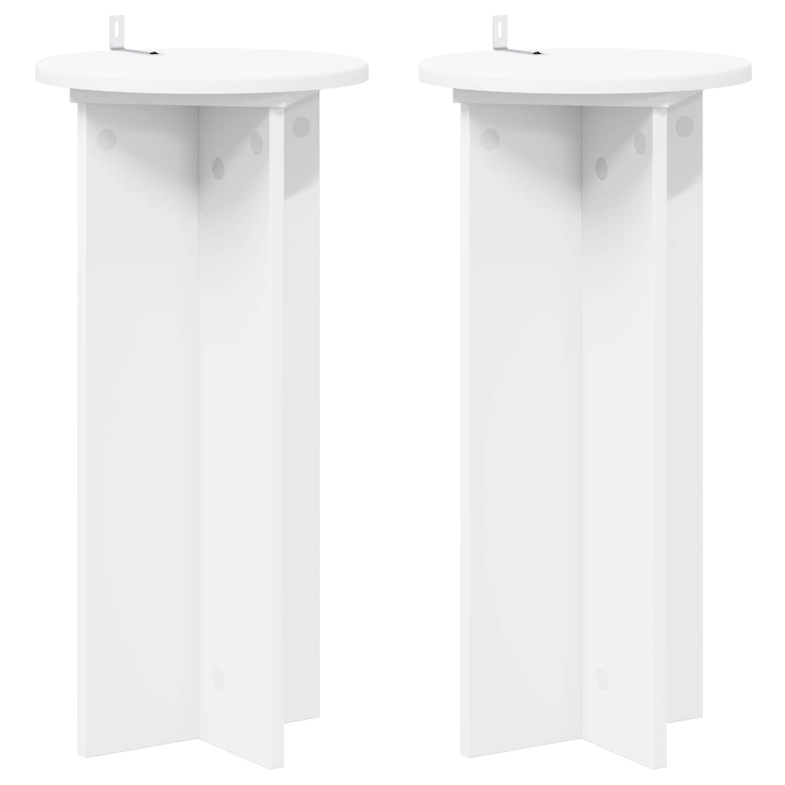Növényállvány 2 pcs fehér ø29,5 x 60 cm szerelt fa