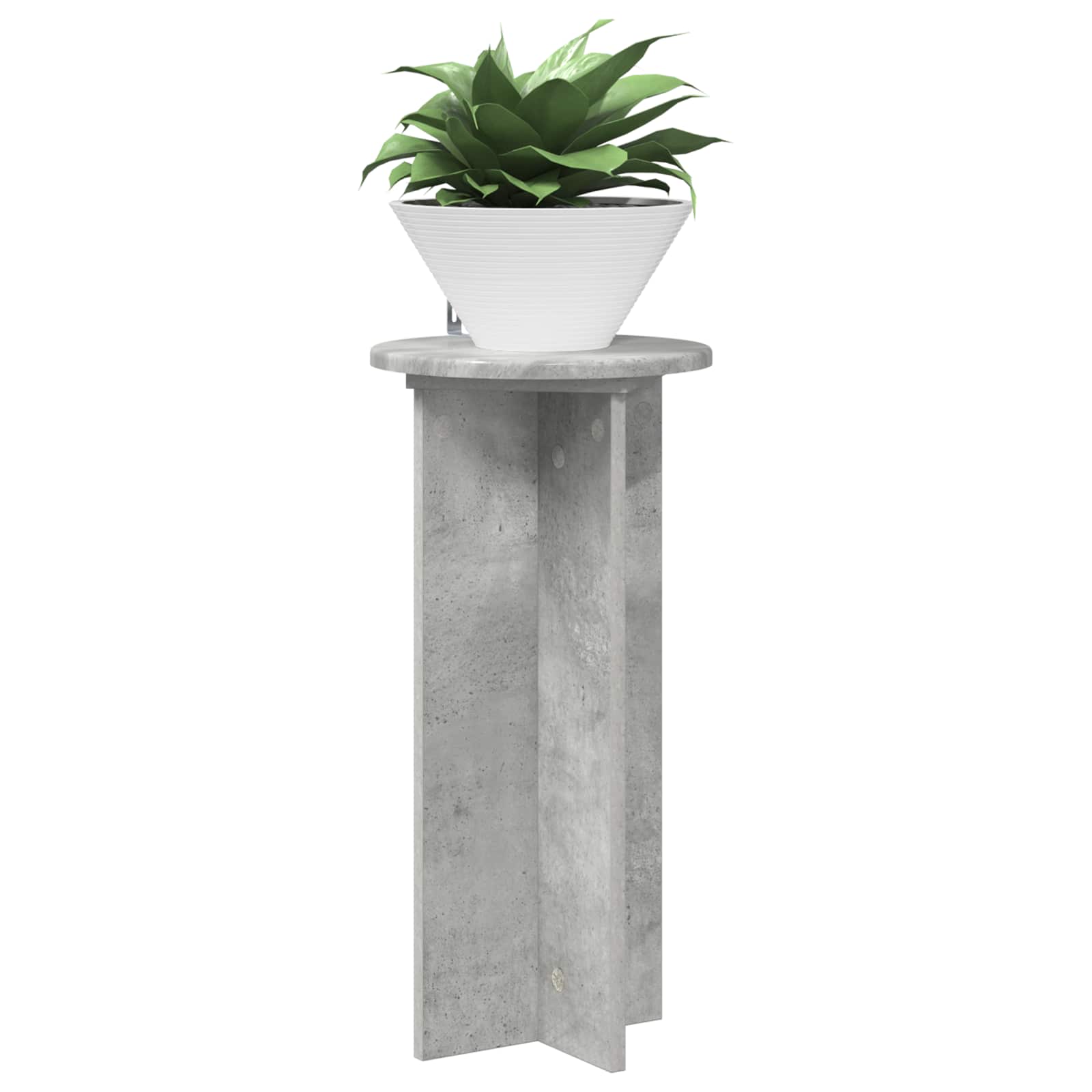 Növényállvány 2 pcs betonszürke 29,5 x 29,5 x 60 cm szerelt fa