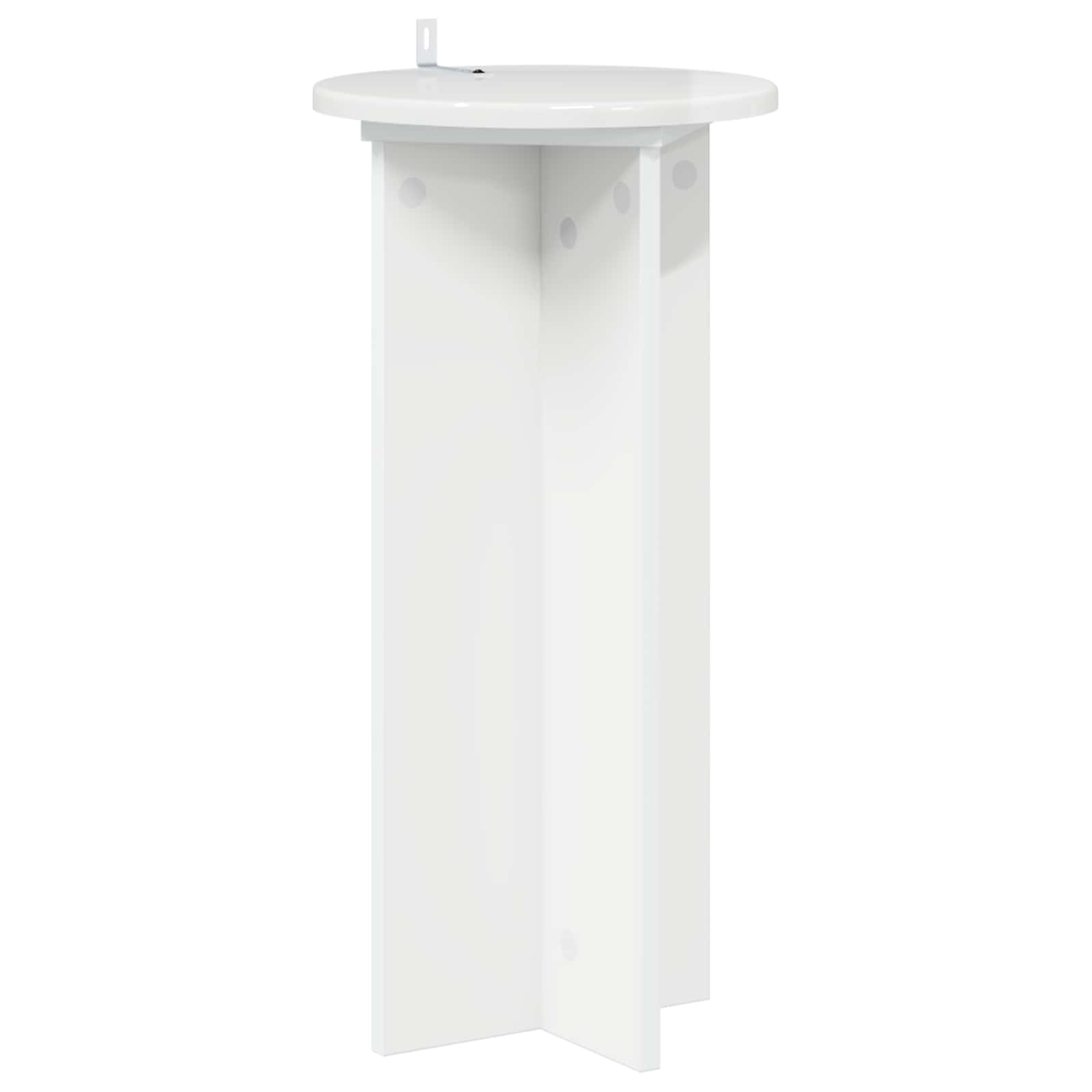 Növényállvány 2 pcs magasfényű fehér 29,5 x 29,5 x 60 cm