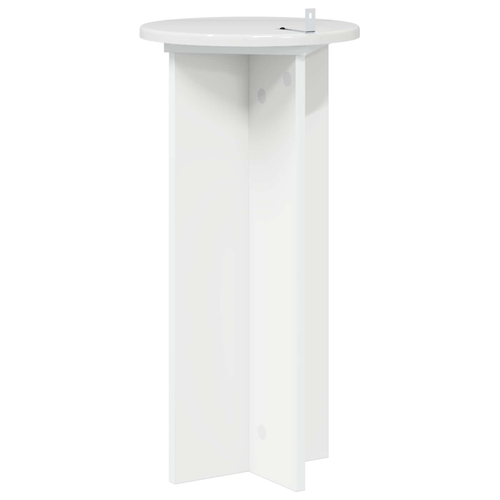 Növényállvány 2 pcs magasfényű fehér 29,5 x 29,5 x 60 cm