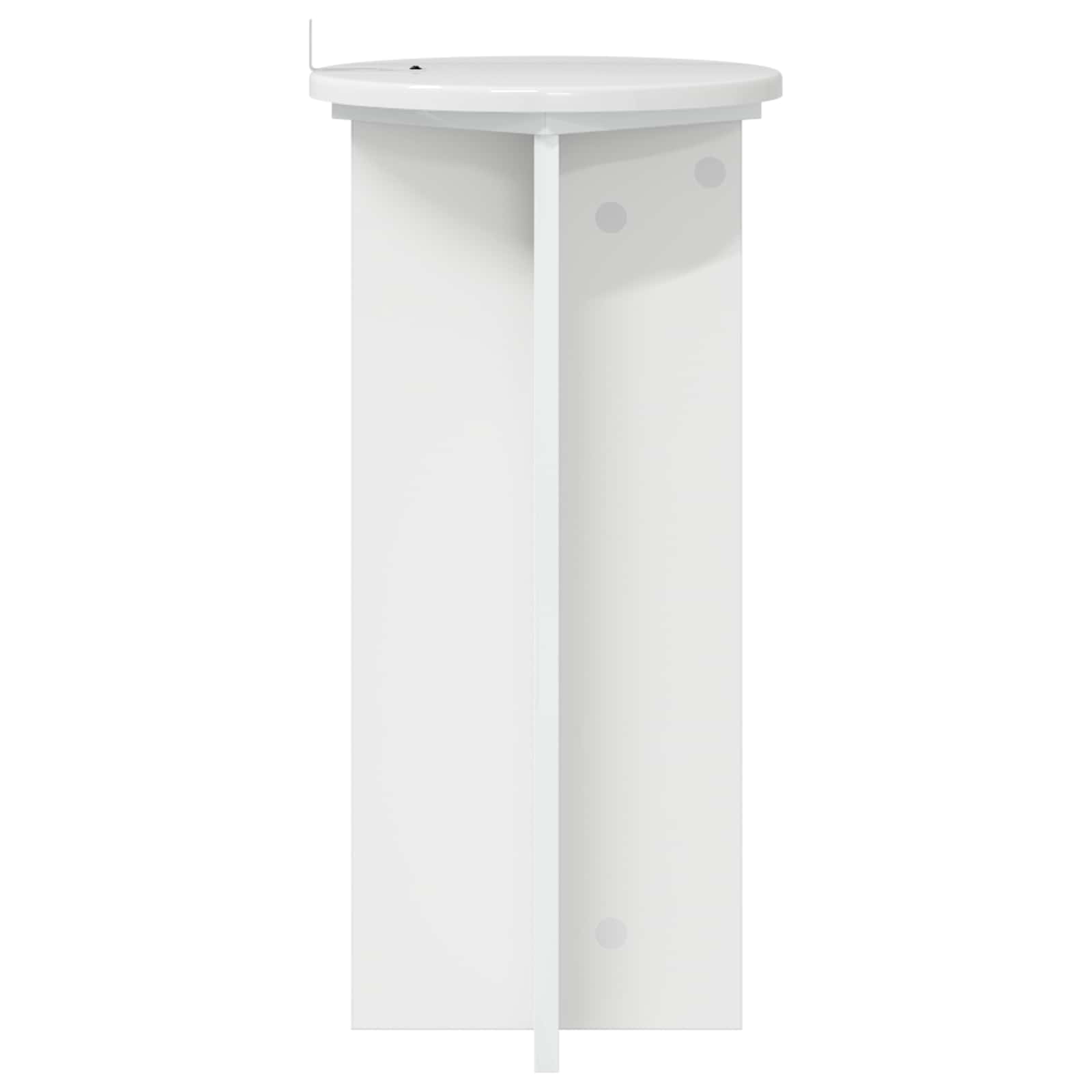Növényállvány 2 pcs magasfényű fehér 29,5 x 29,5 x 60 cm