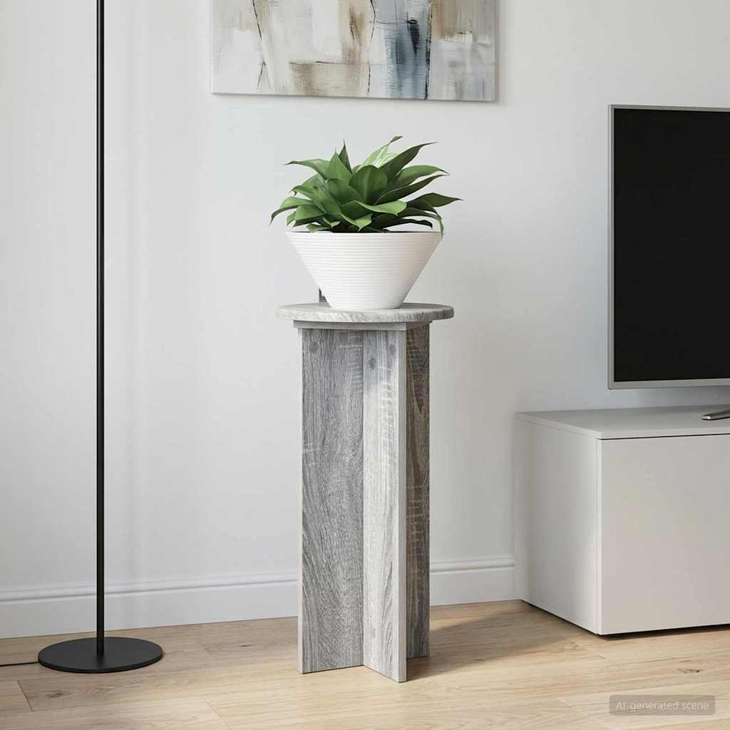Növényállvány 2 pcs szürke sonoma 29,5 x 29,5 x 60 cm