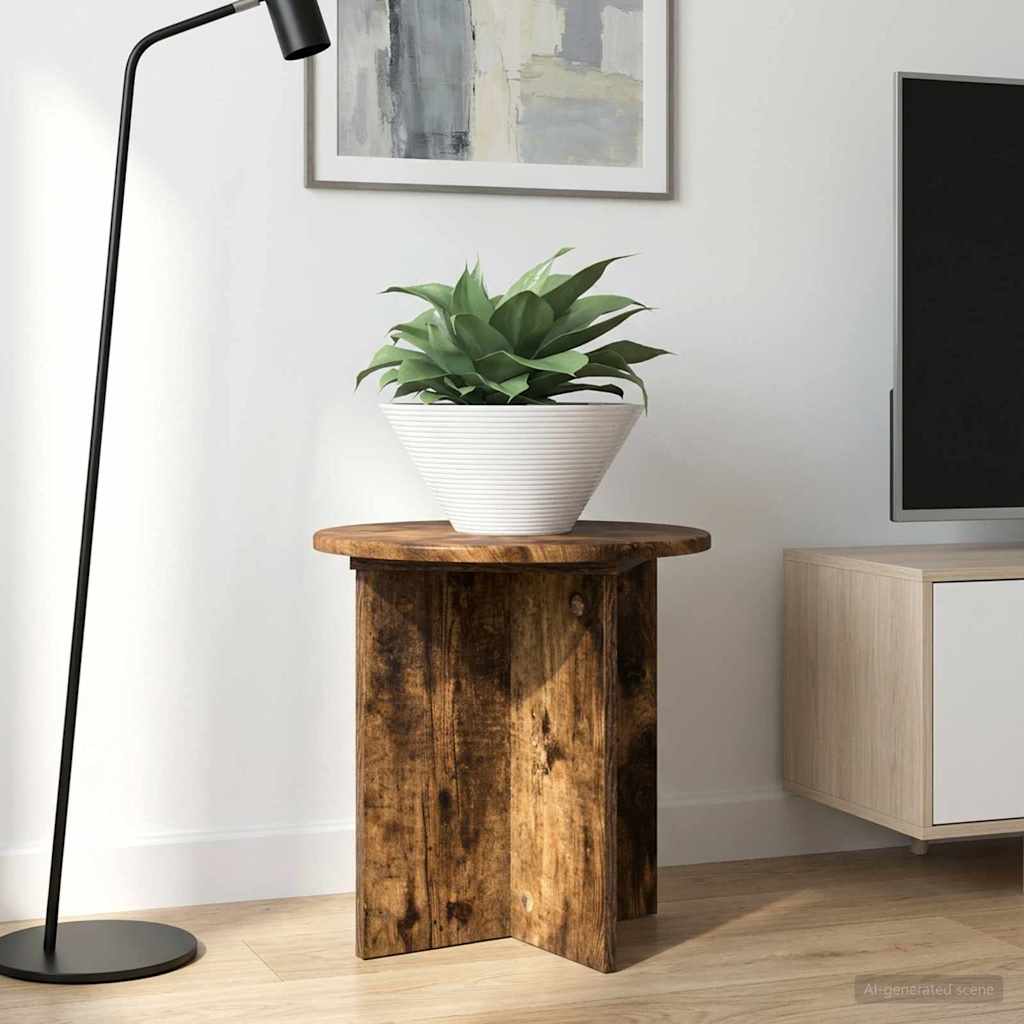 Növényállvány 2 pcs füstös tölgy 40 x 40 x 40 cm szerelt fa