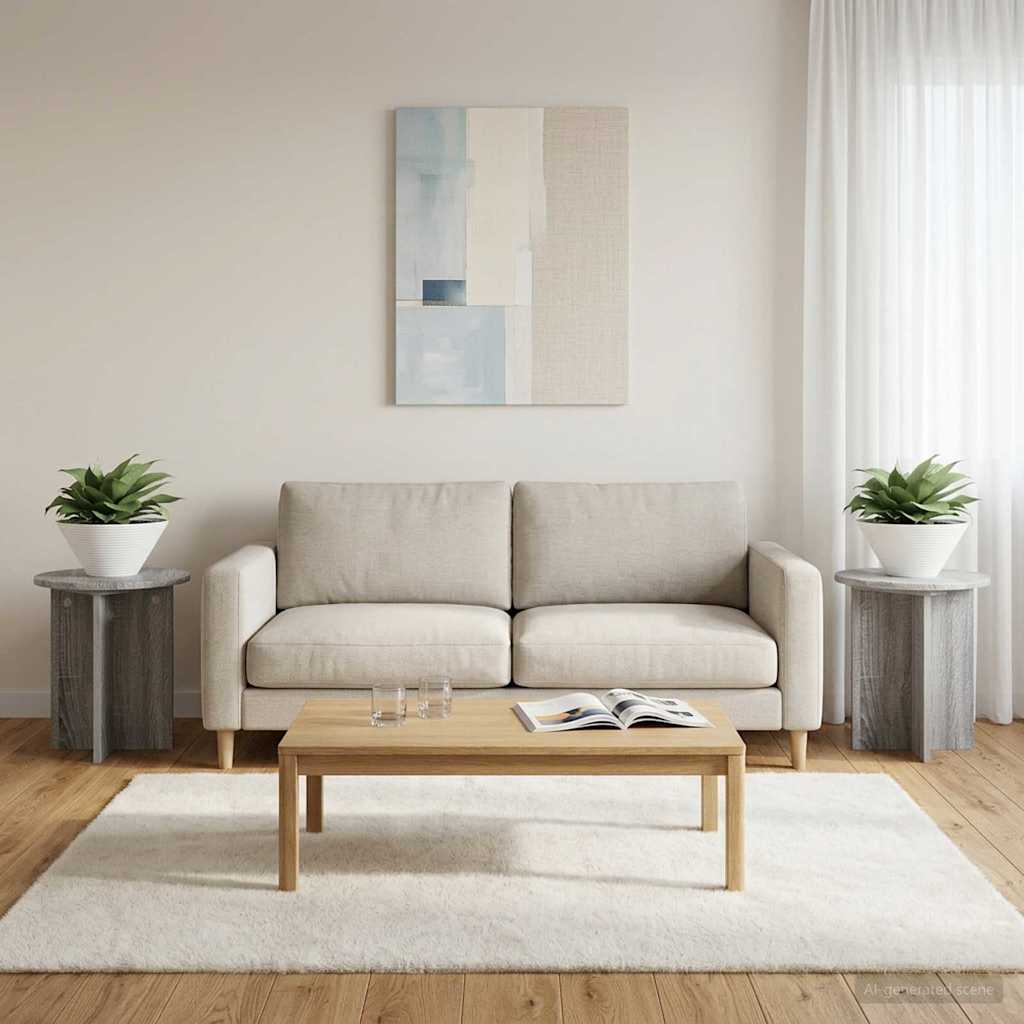 Növényállvány 2 pcs szürke sonoma 40 x 40 x 40 cm szerelt fa