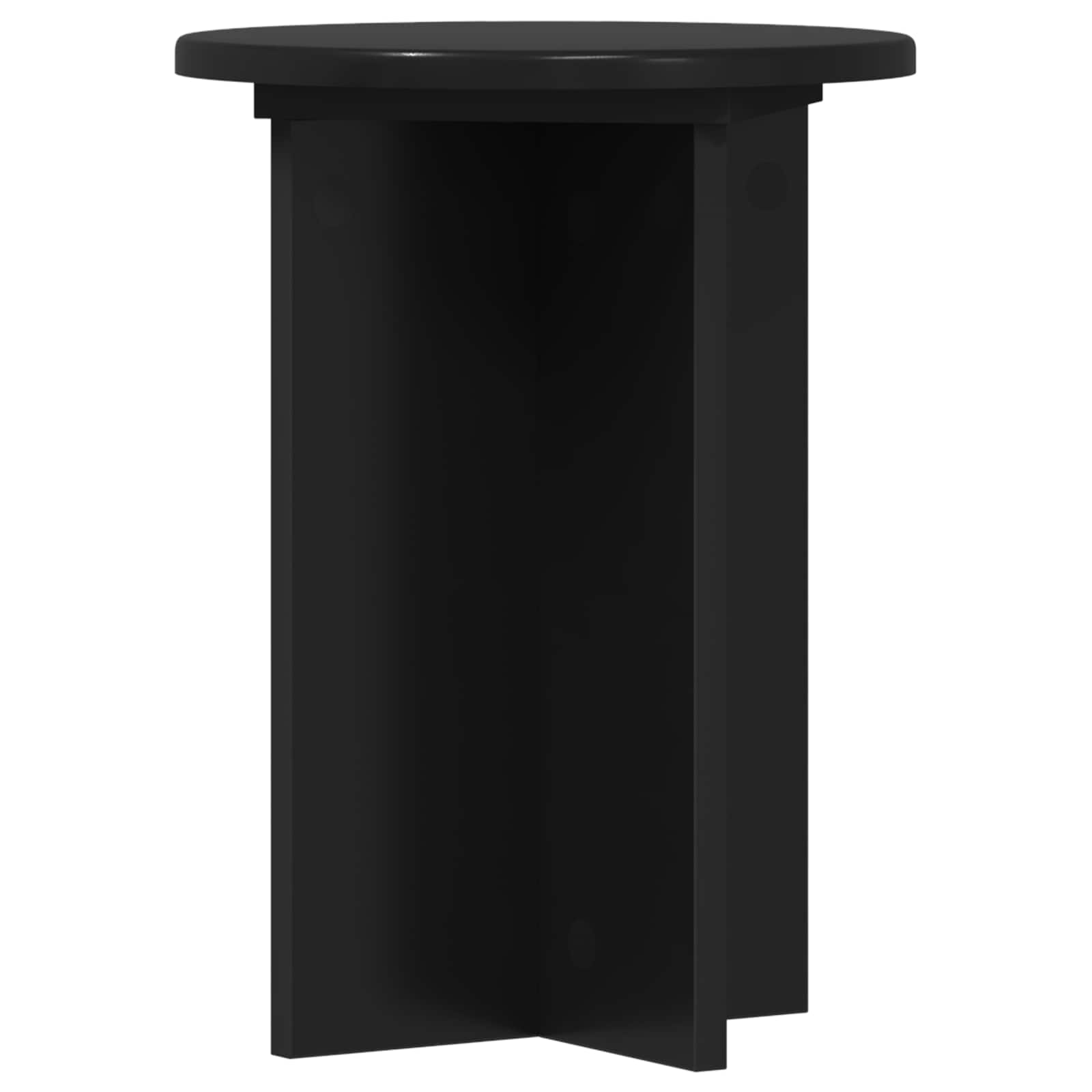 Növényállvány 2 pcs fekete ø29,5 x 40 cm szerelt fa