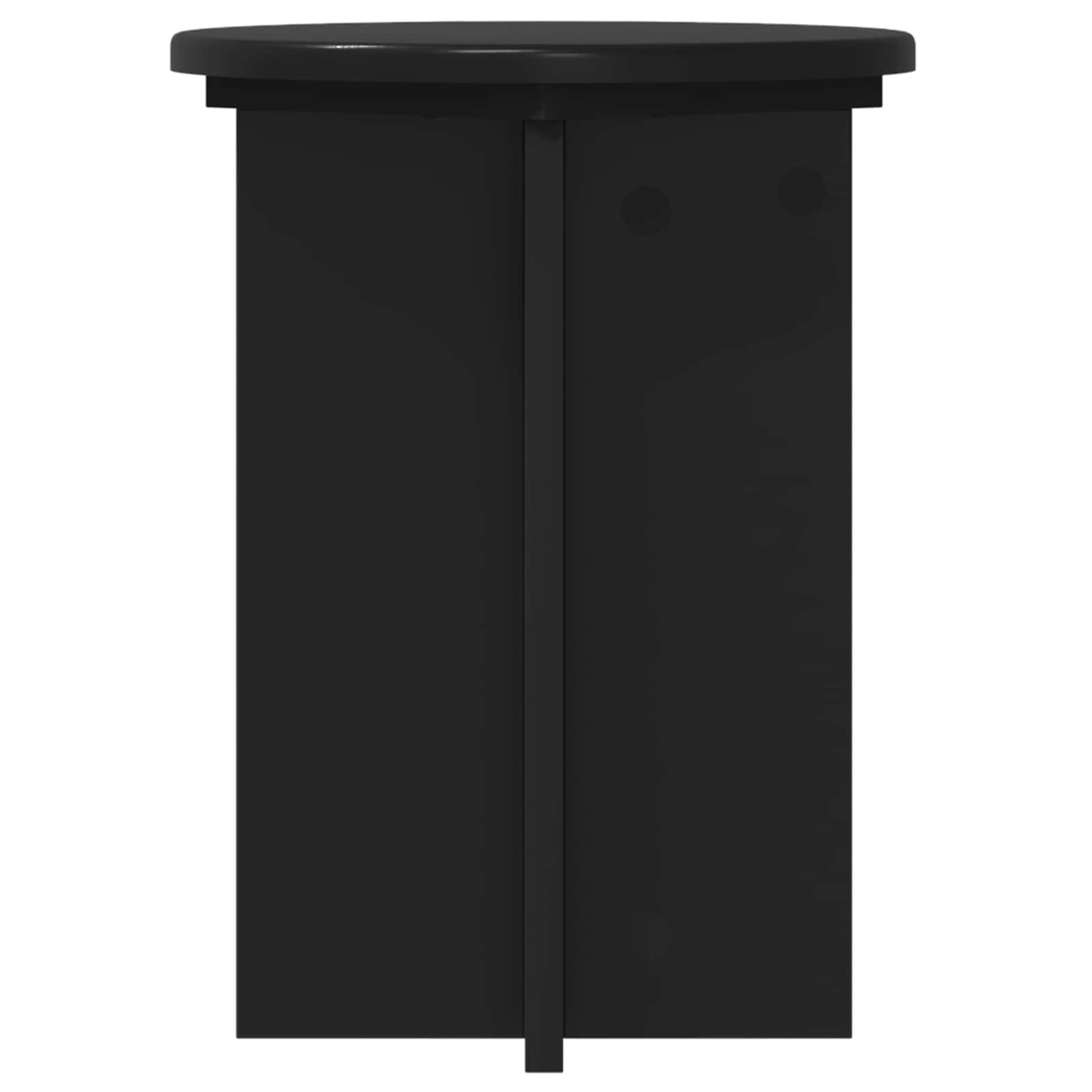 Növényállvány 2 pcs fekete ø29,5 x 40 cm szerelt fa