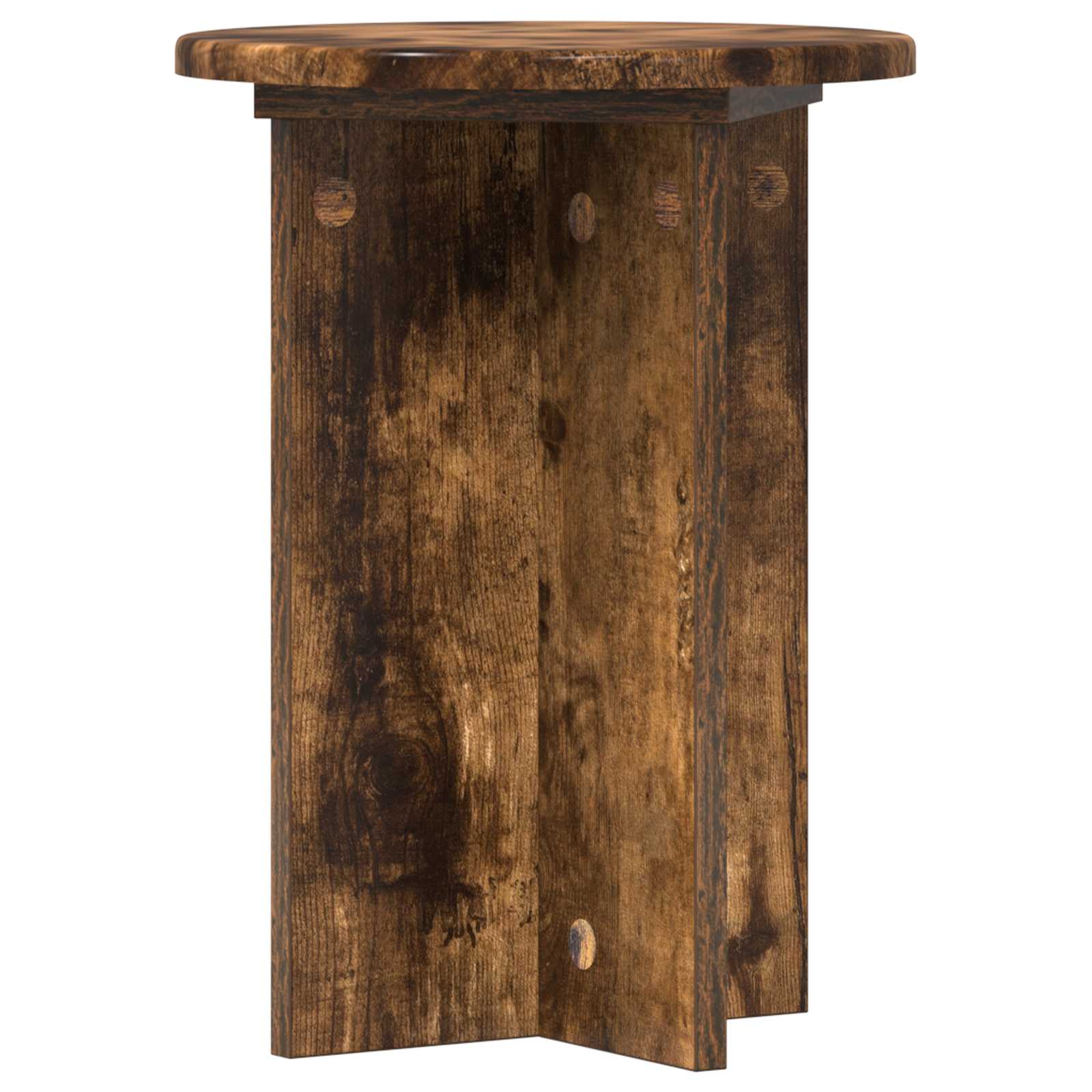 Növényállvány 2 pcs füstös tölgy ø29,5 x 40 cm szerelt fa