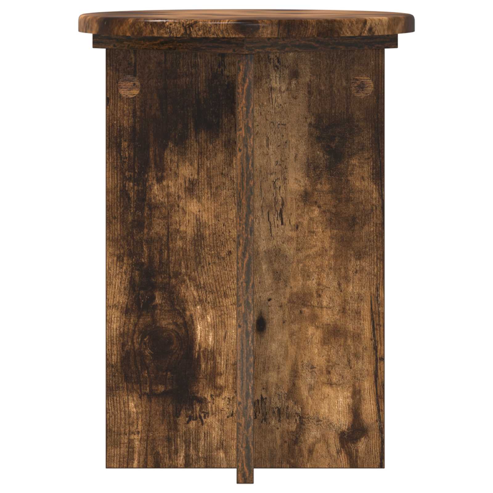 Növényállvány 2 pcs füstös tölgy ø29,5 x 40 cm szerelt fa