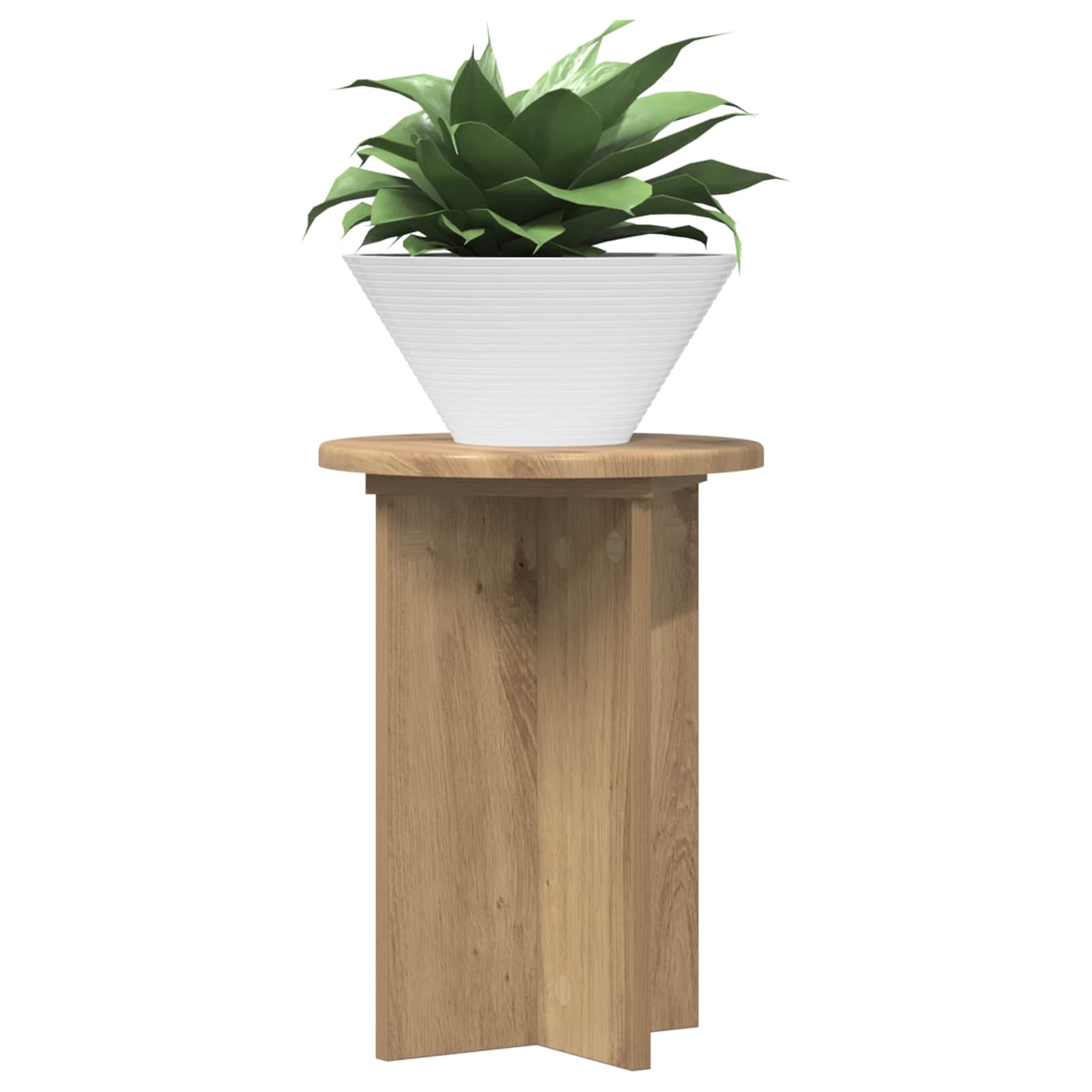 Növényállvány 2 pcs kézműves tölgy ø29,5 x 40 cm szerelt fa